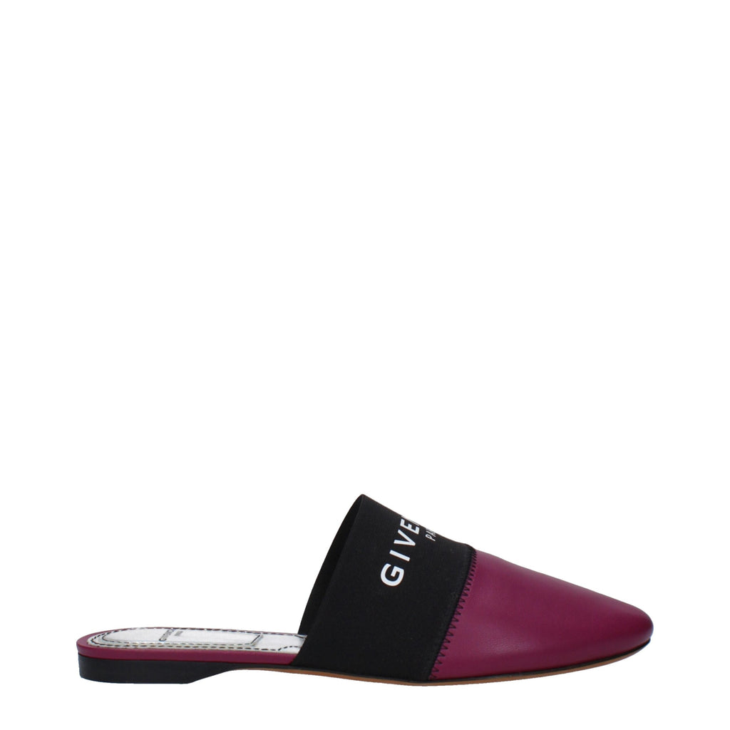 Givenchy Lila Leder Hausschuhe Sandalen