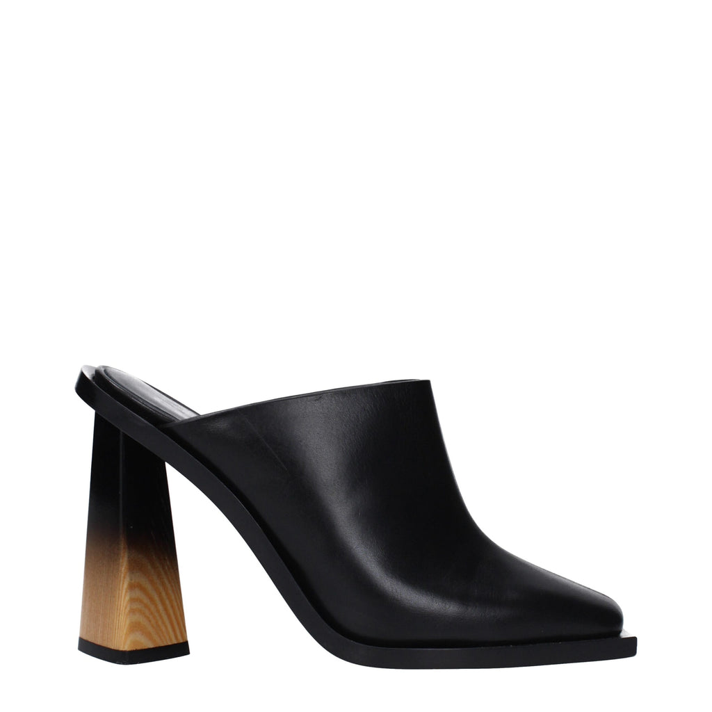 Givenchy Schwarze Leder Pantoletten