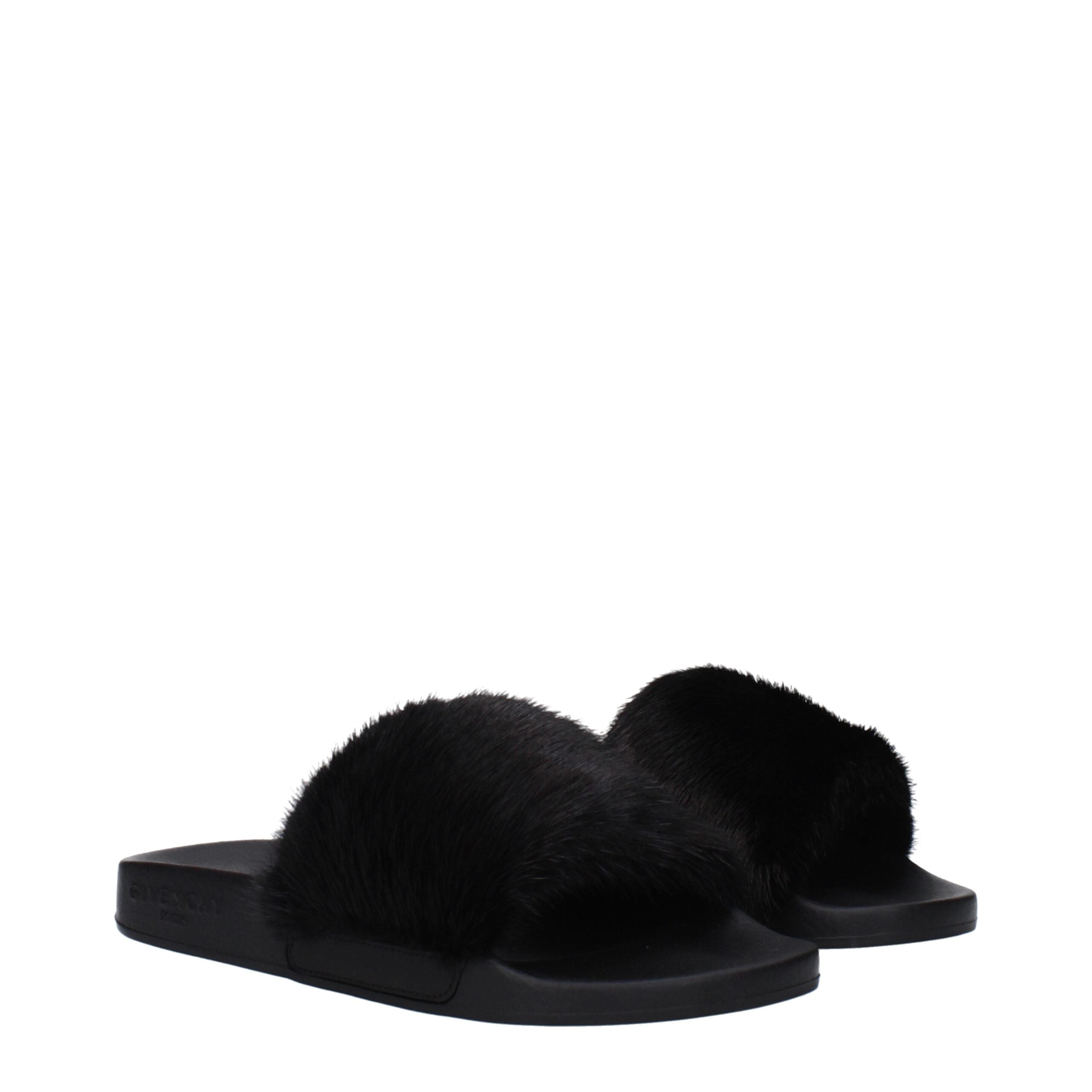 Givenchy Schwarz Baumwolle Hausschuhe Sandalen