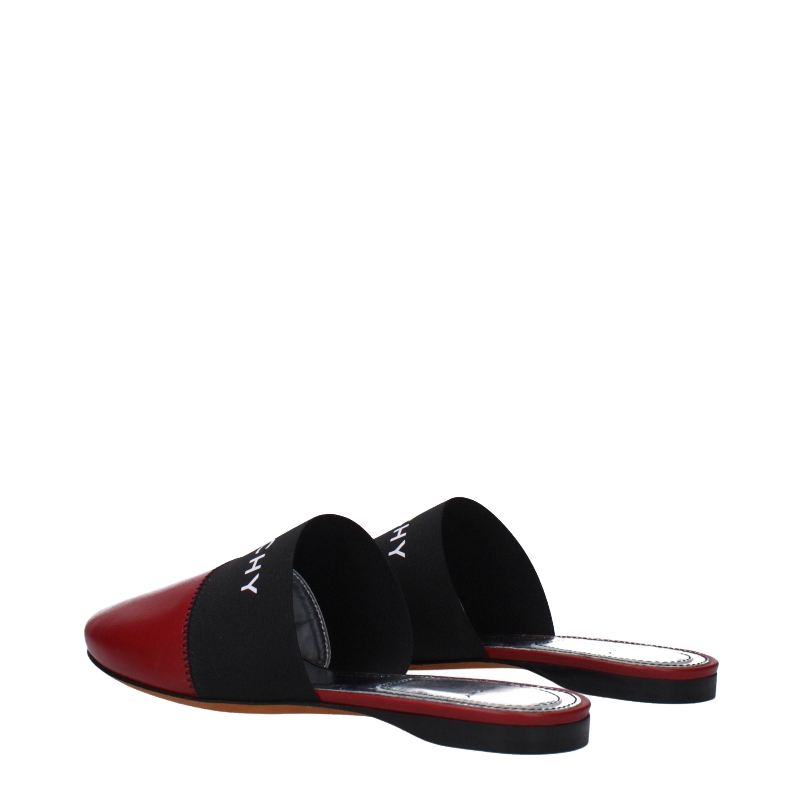 Givenchy Rote Lederpantoffeln Sandalen