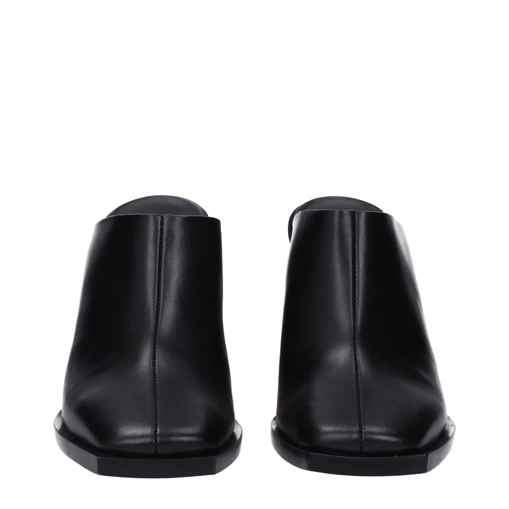 Givenchy Schwarze Leder Pantoletten