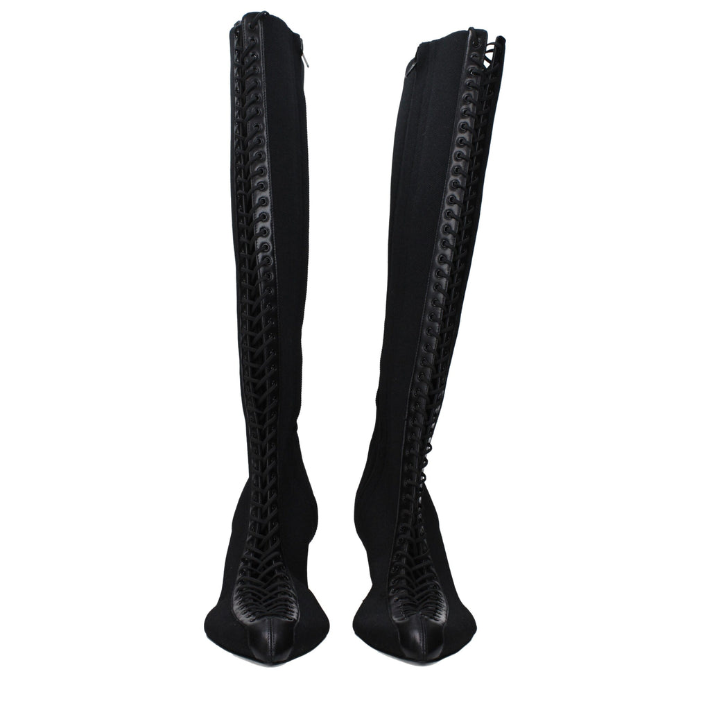 Givenchy Schwarze Schnürstiefel aus Stoff