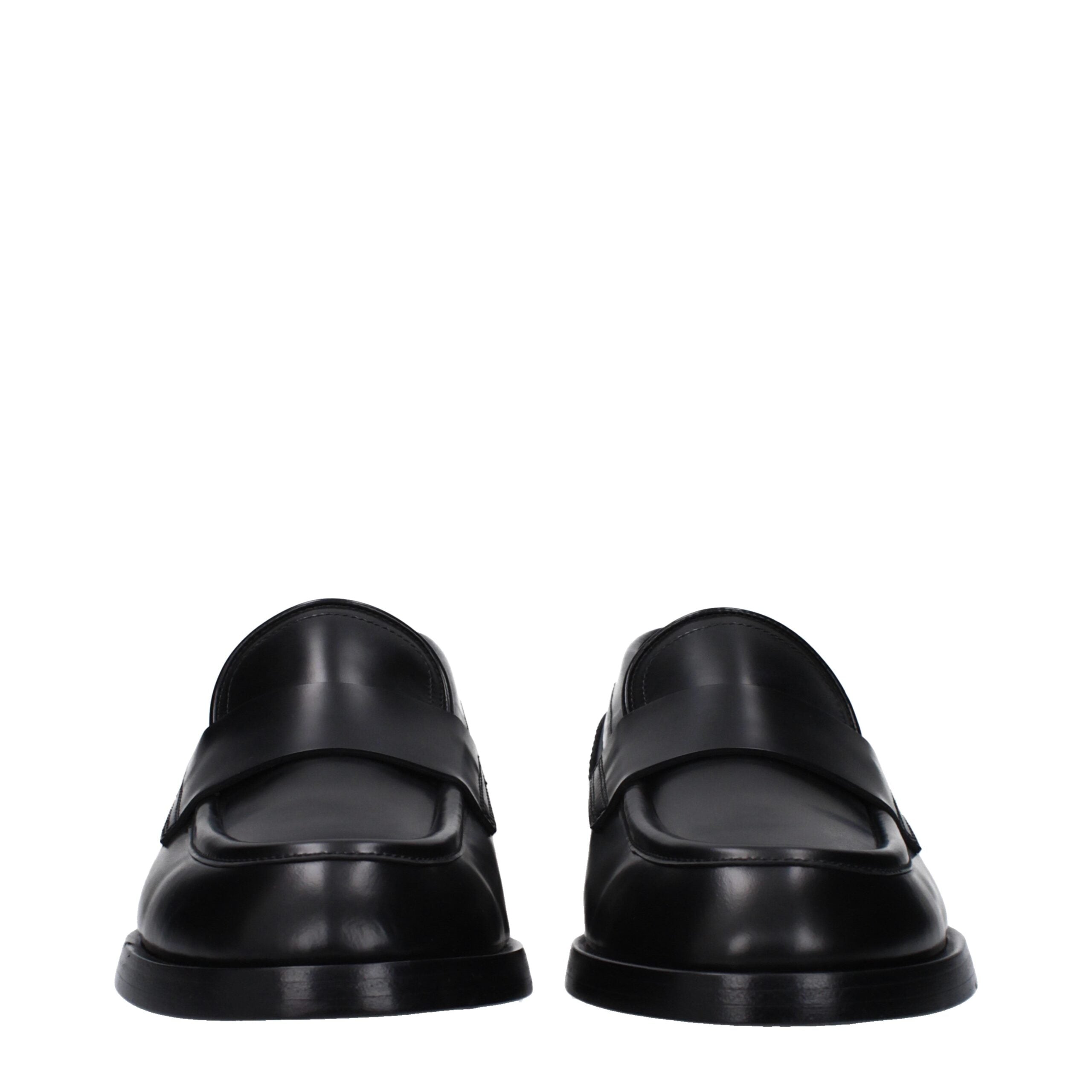 Dolce & Gabbana Schwarze Leder Slipper