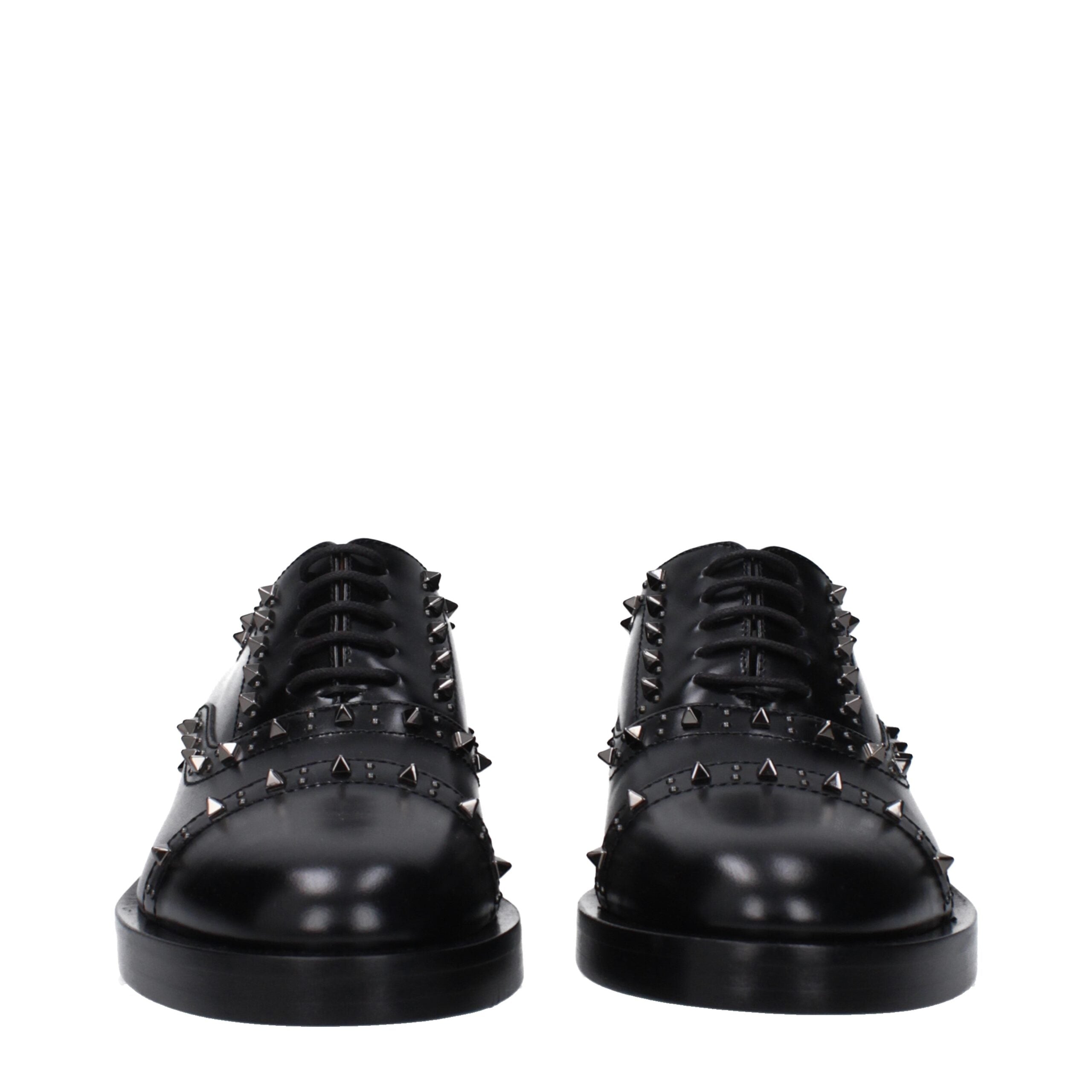 Valentino Garavani Schwarze Leder Oxfords und Derbies