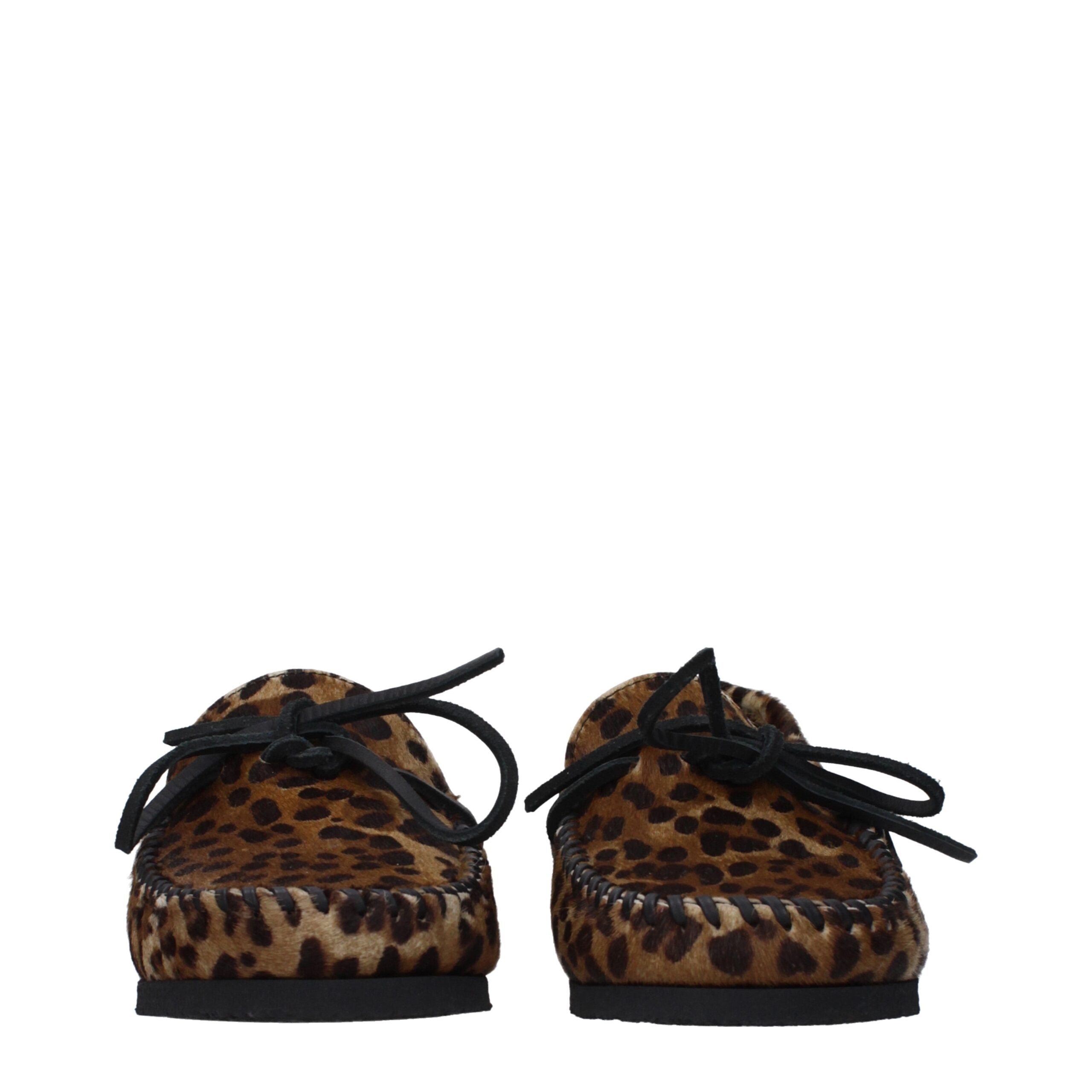 Isabel Marant Braune Rosshaar Slipper