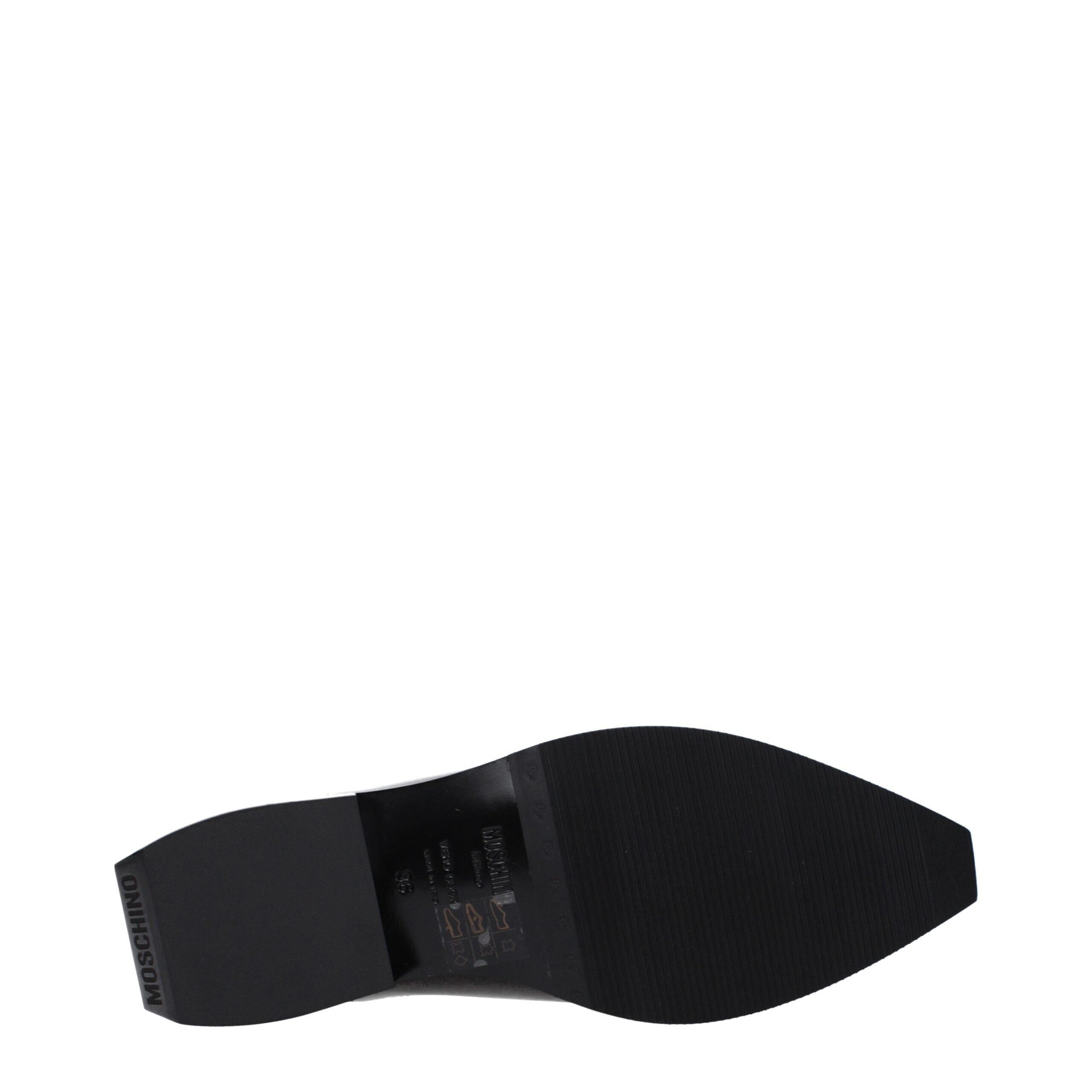 Love Moschino Schwarze Lederclogs