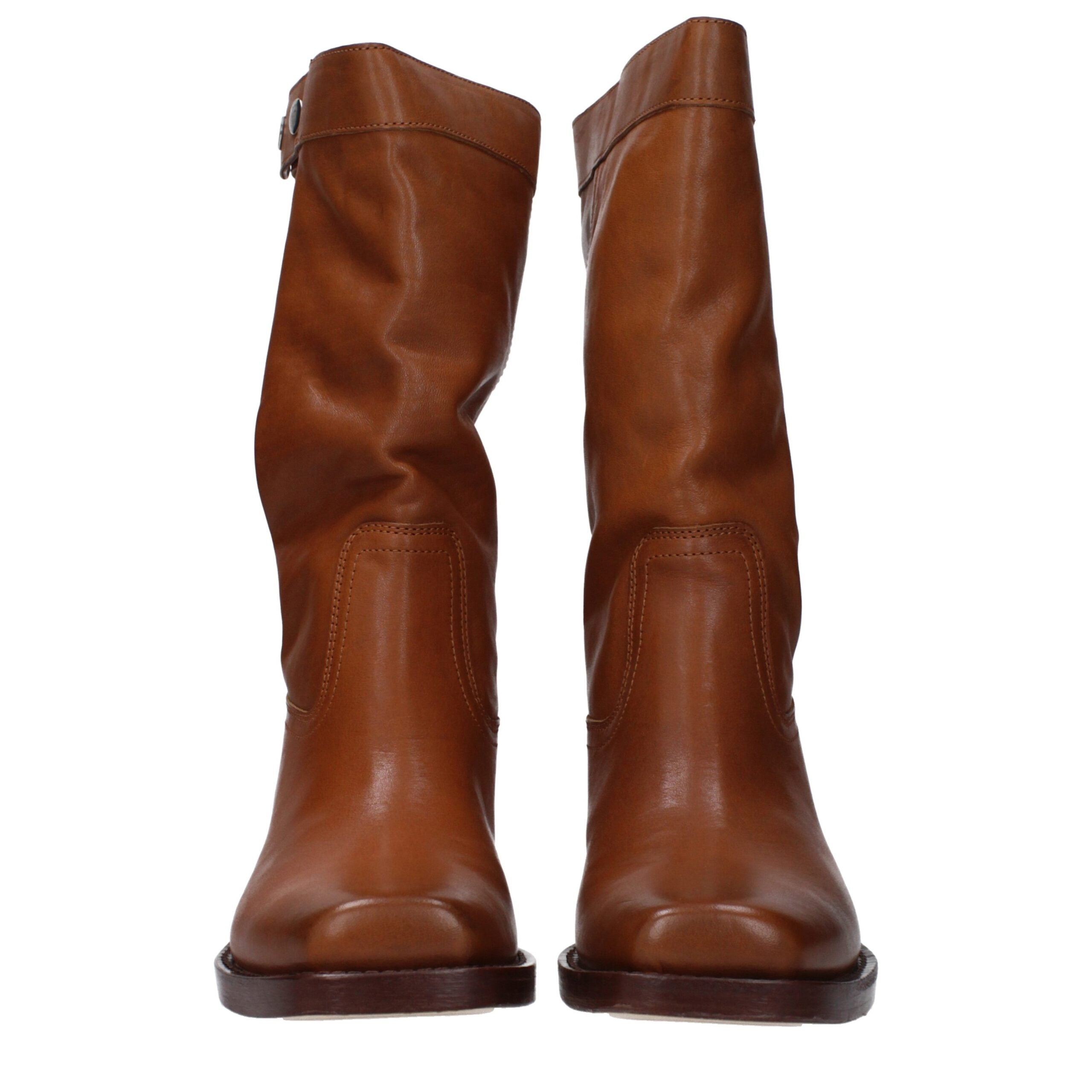 Isabel Marant Braune Lederstiefeletten