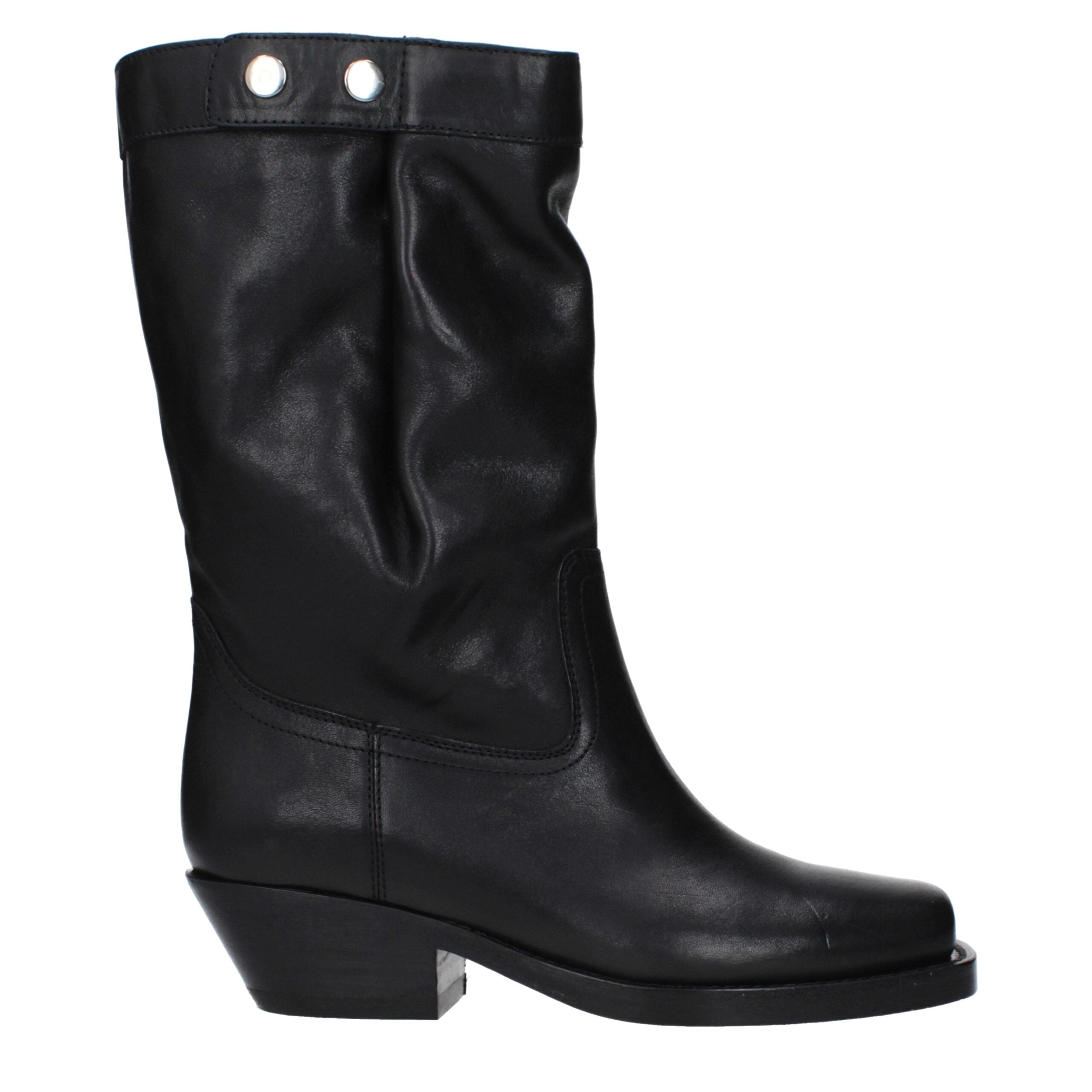 Isabel Marant Schwarze Lederstiefeletten