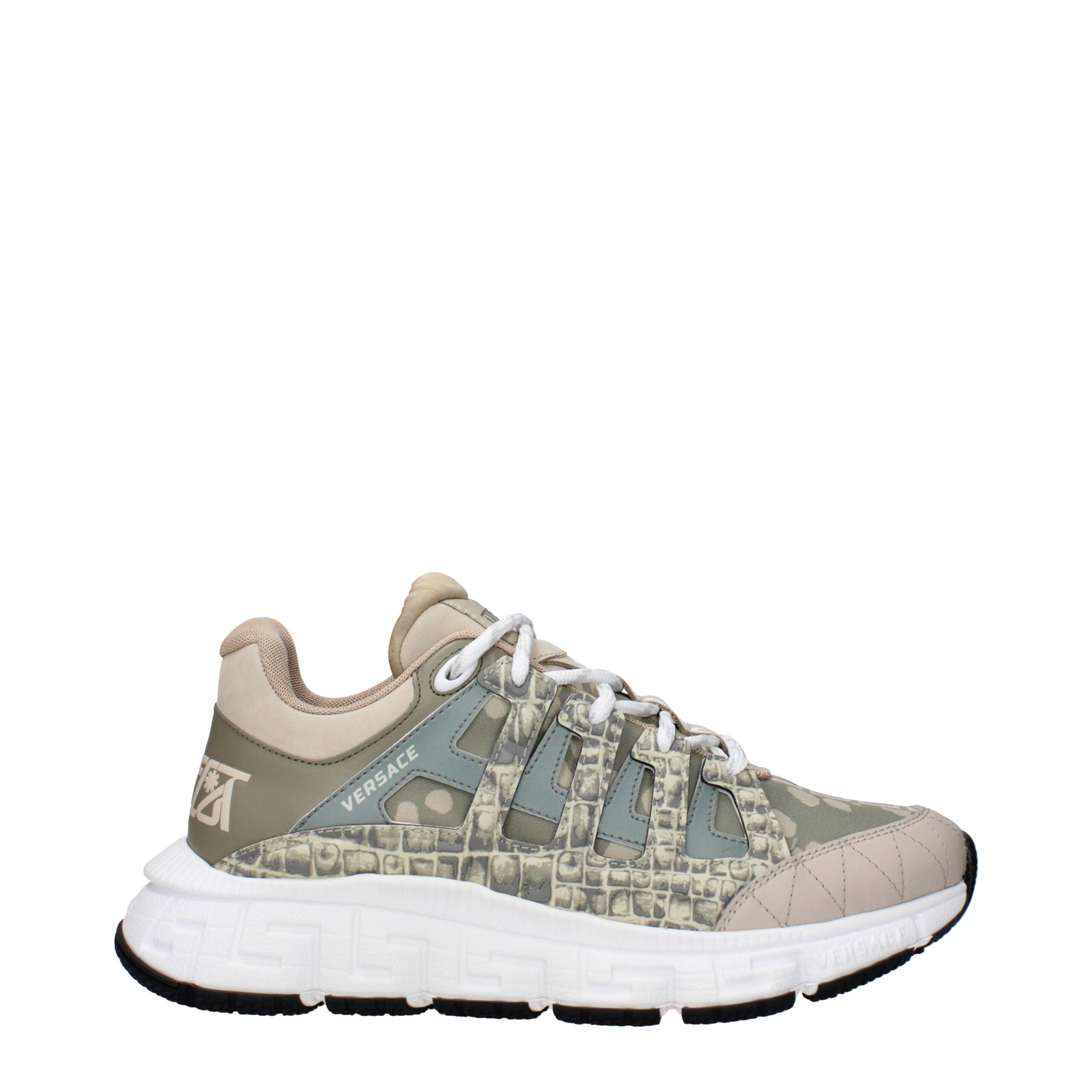 Versace Grüner Stoff Low Tops