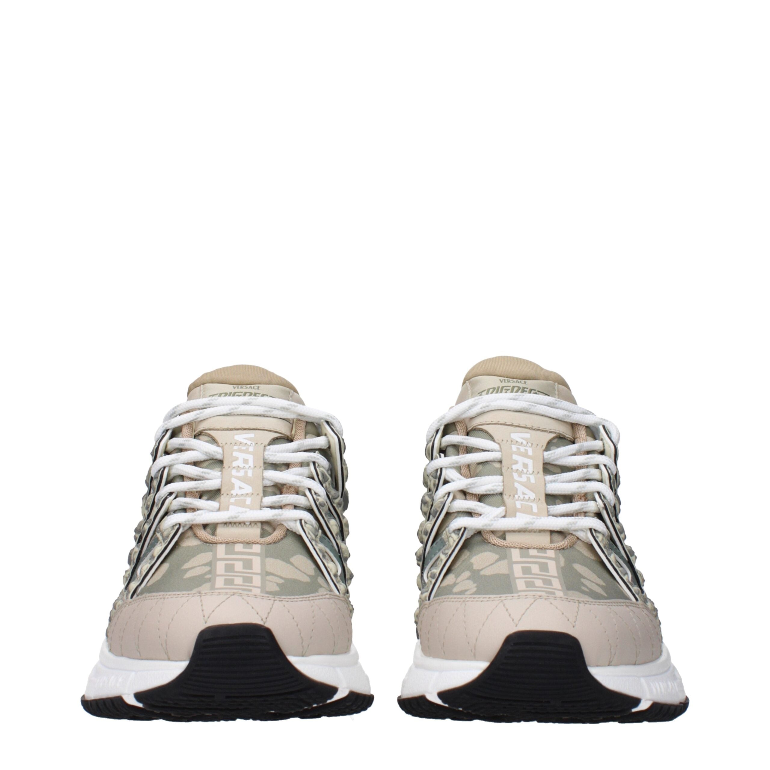 Versace Grüner Stoff Low Tops