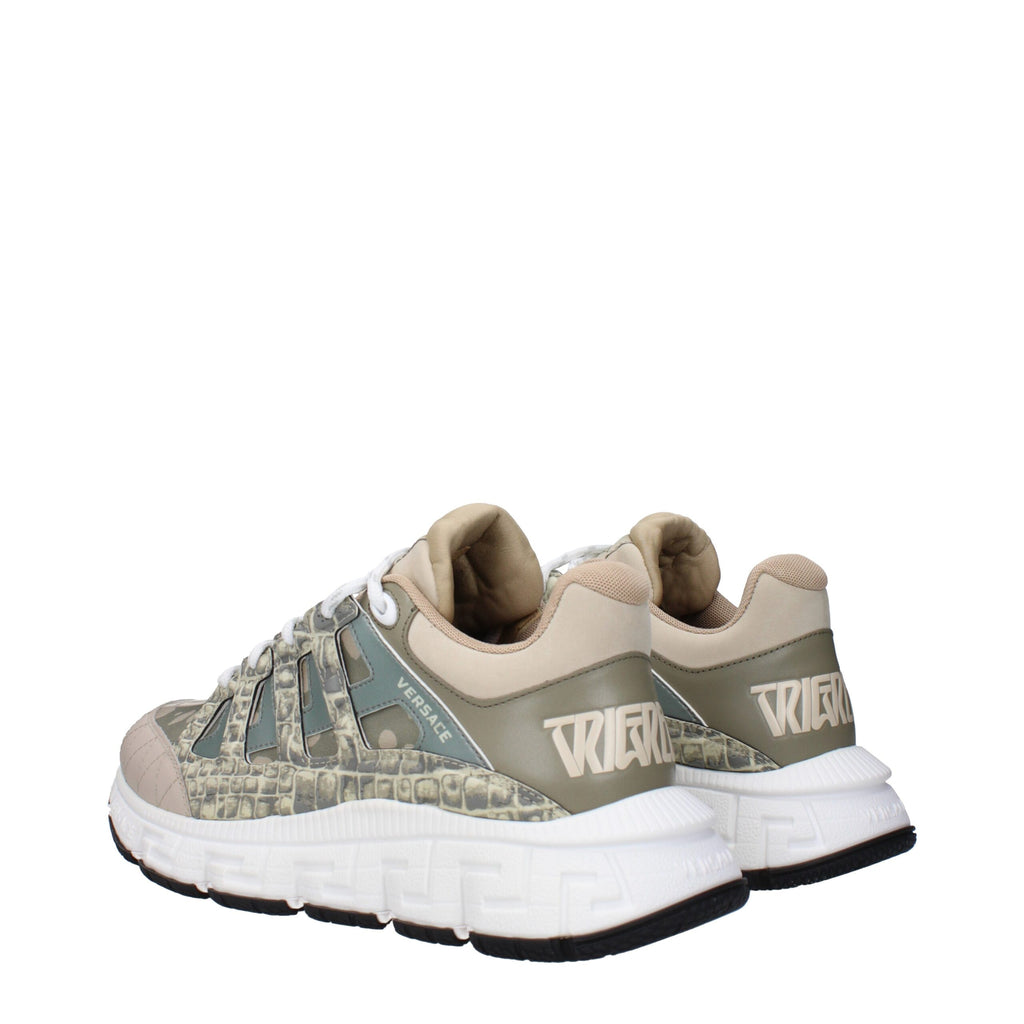 Versace Grüner Stoff Low Tops