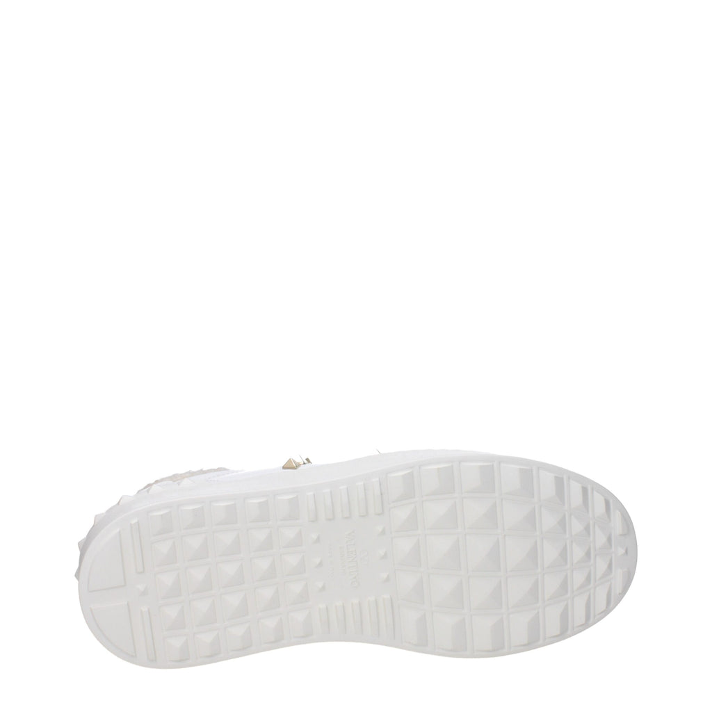 Valentino Garavani Weiße Leder Plateau Turnschuhe
