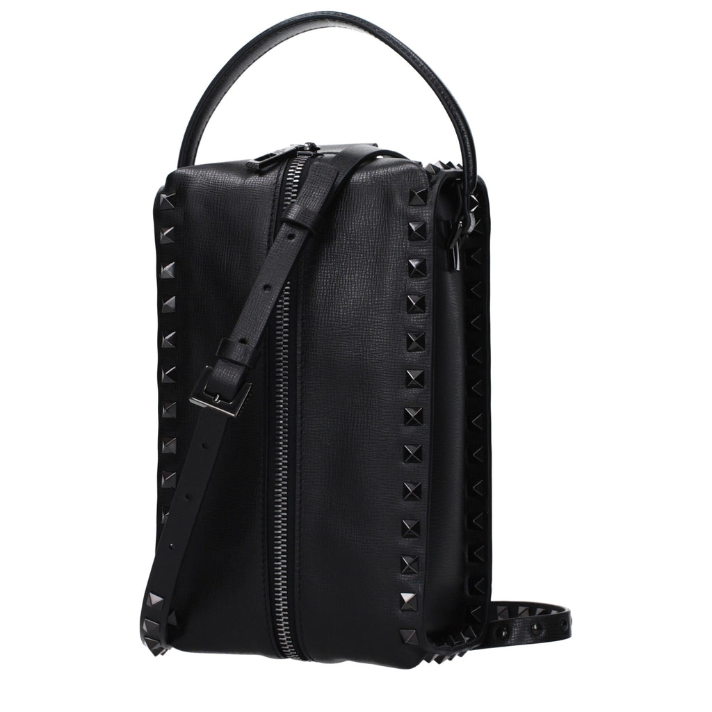 Valentino Garavani Schwarze Leder Clutch Bags