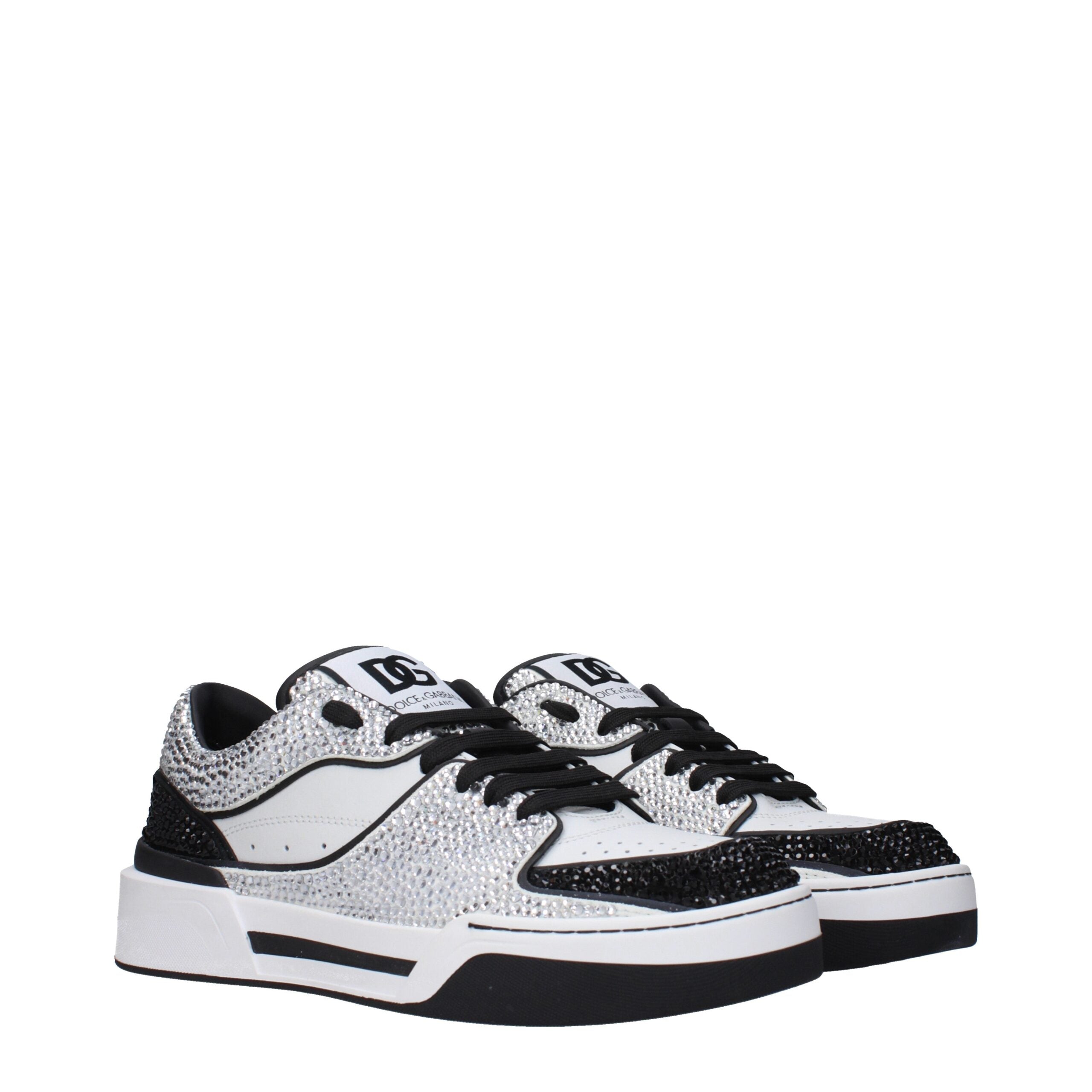 Dolce & Gabbana Weiße Leder-Low Tops