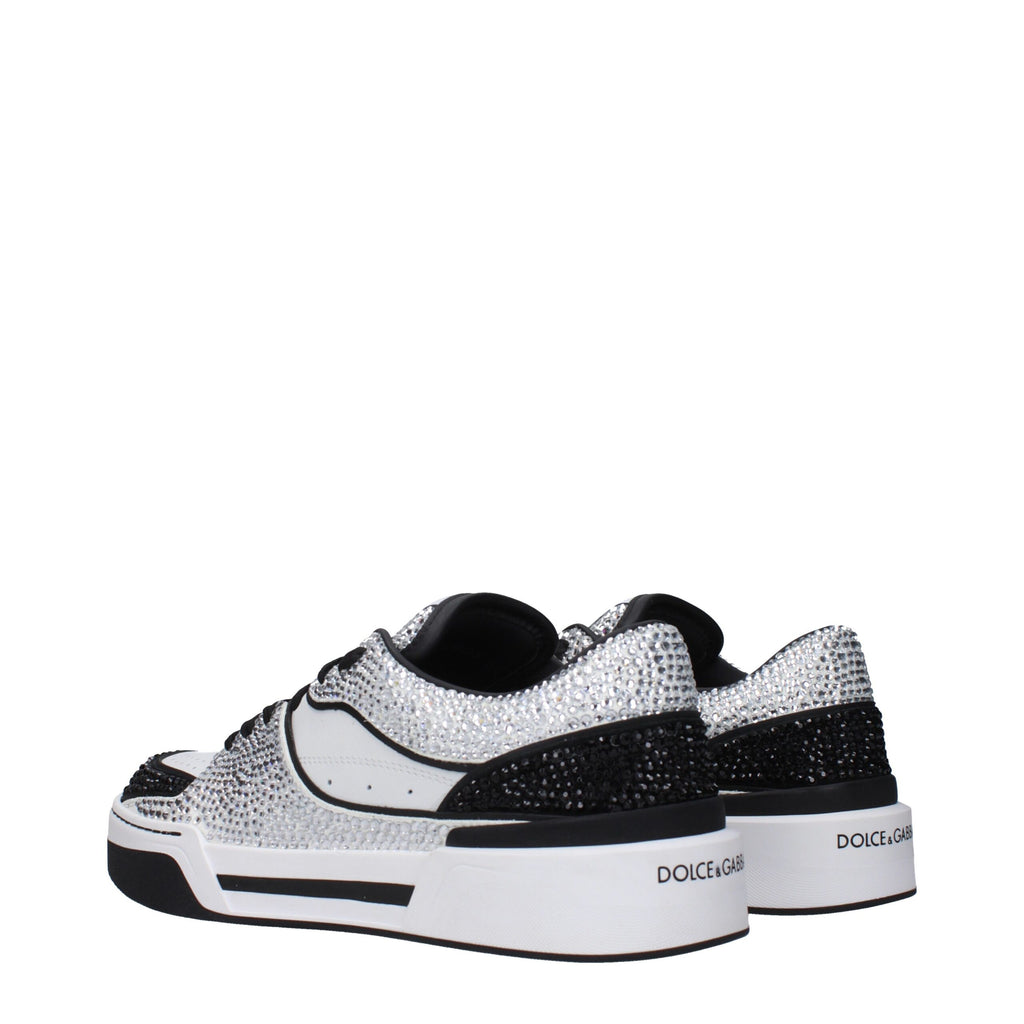 Dolce & Gabbana Weiße Leder-Low Tops