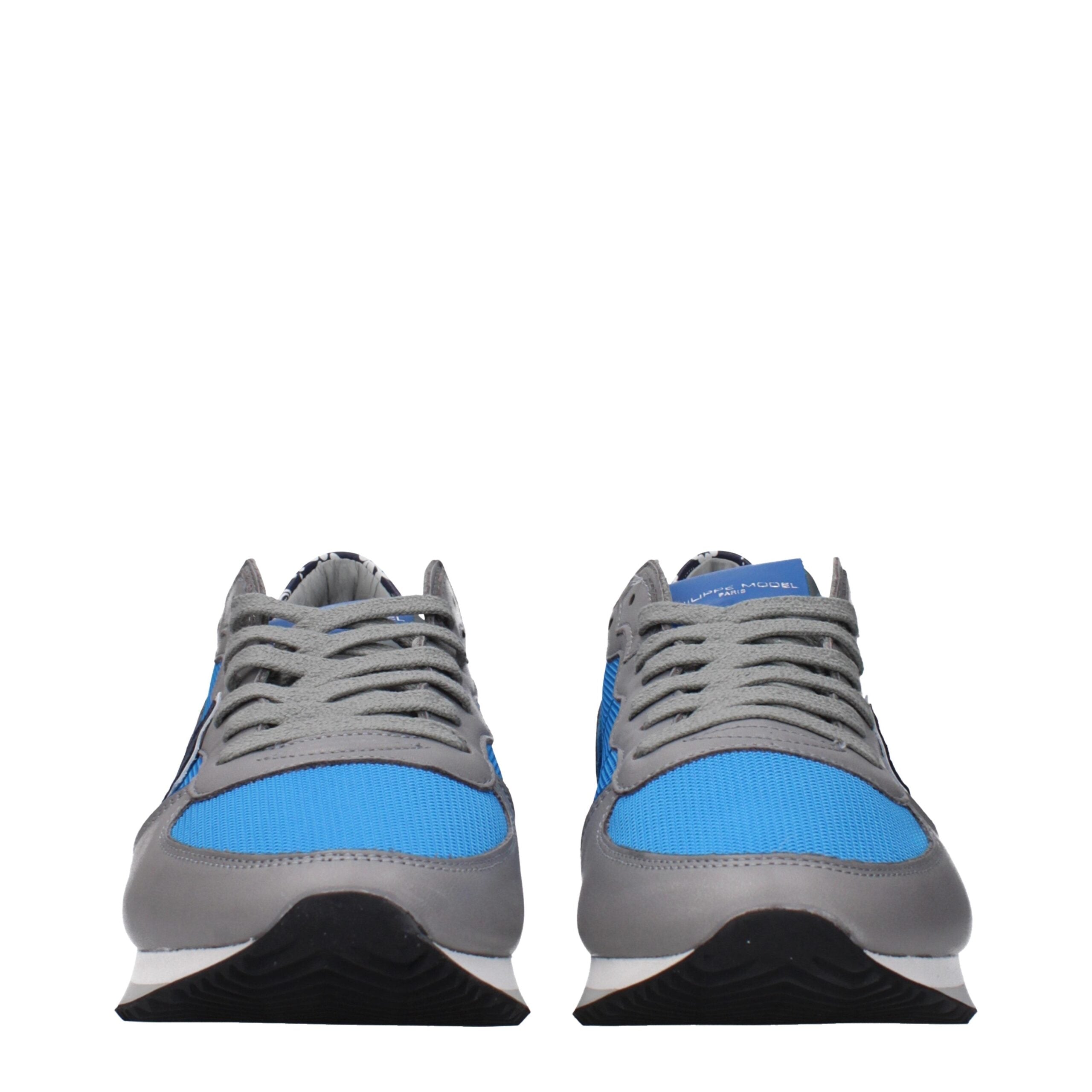 Philippe Model Blaue Stoff-Sneaker mit niedrigem Schaft