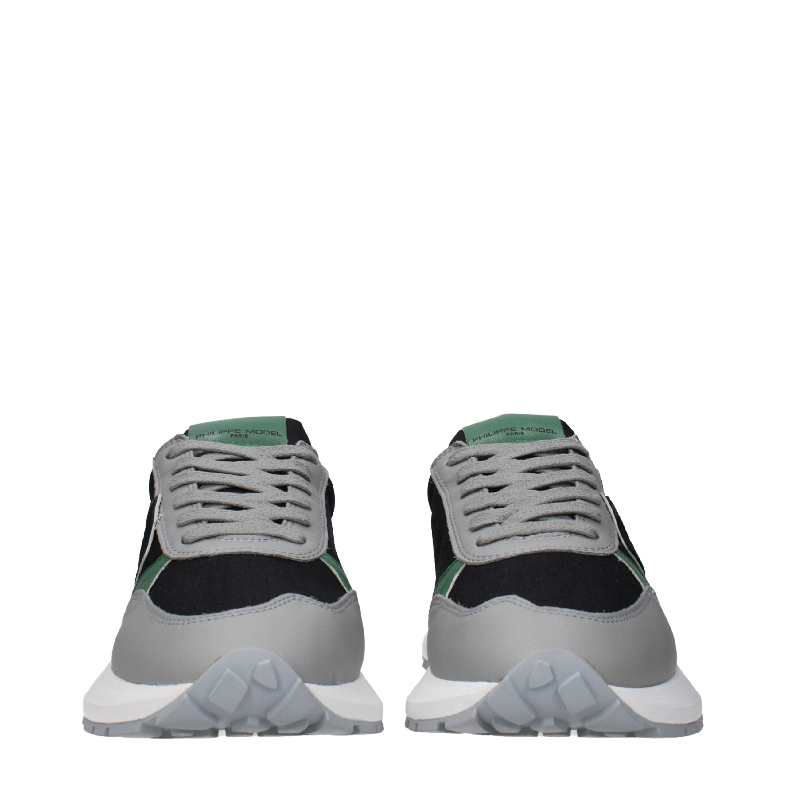 Philippe Model Schwarzer Stoff Sportliche Turnschuhe