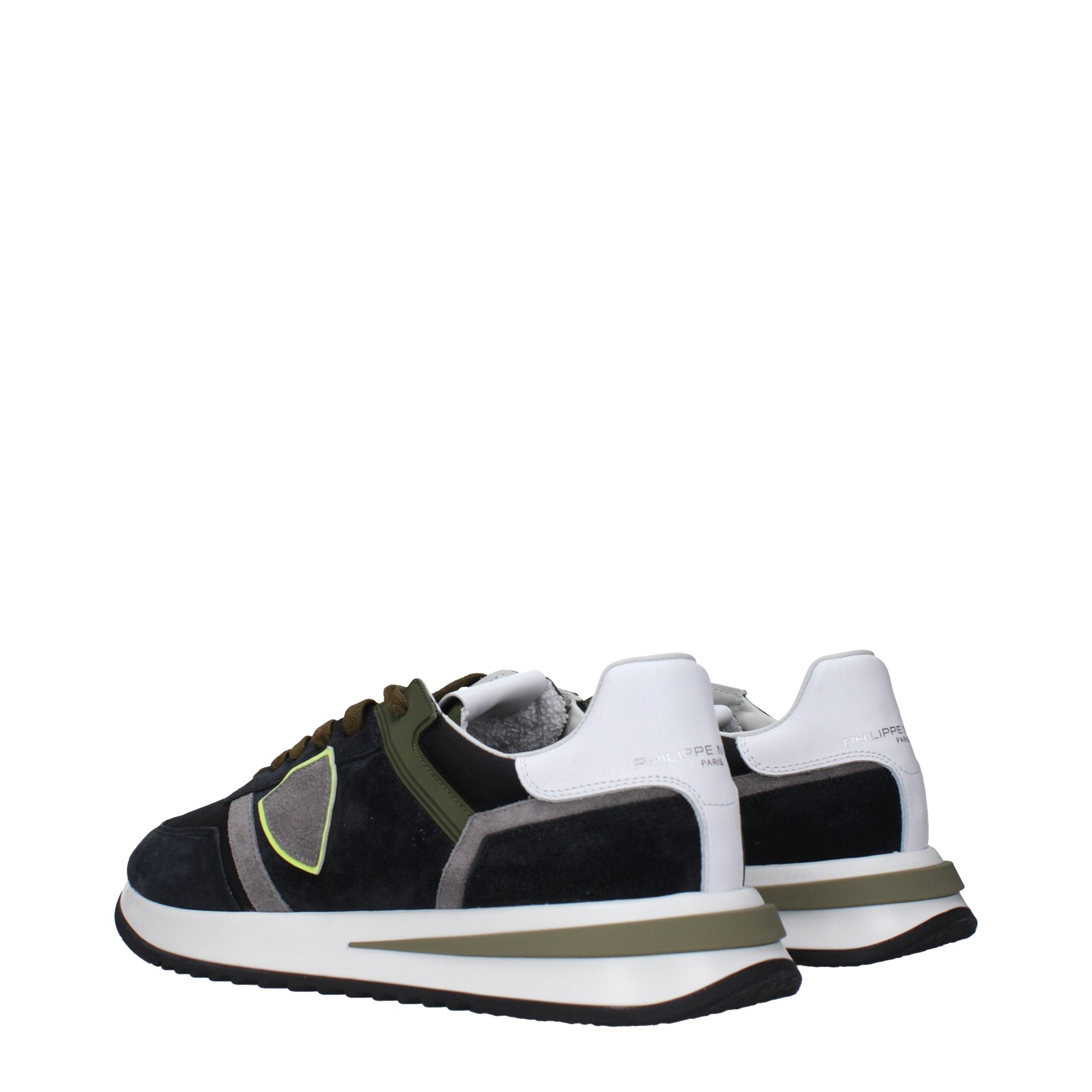 Philippe Model Blaue Leder Sportliche Turnschuhe