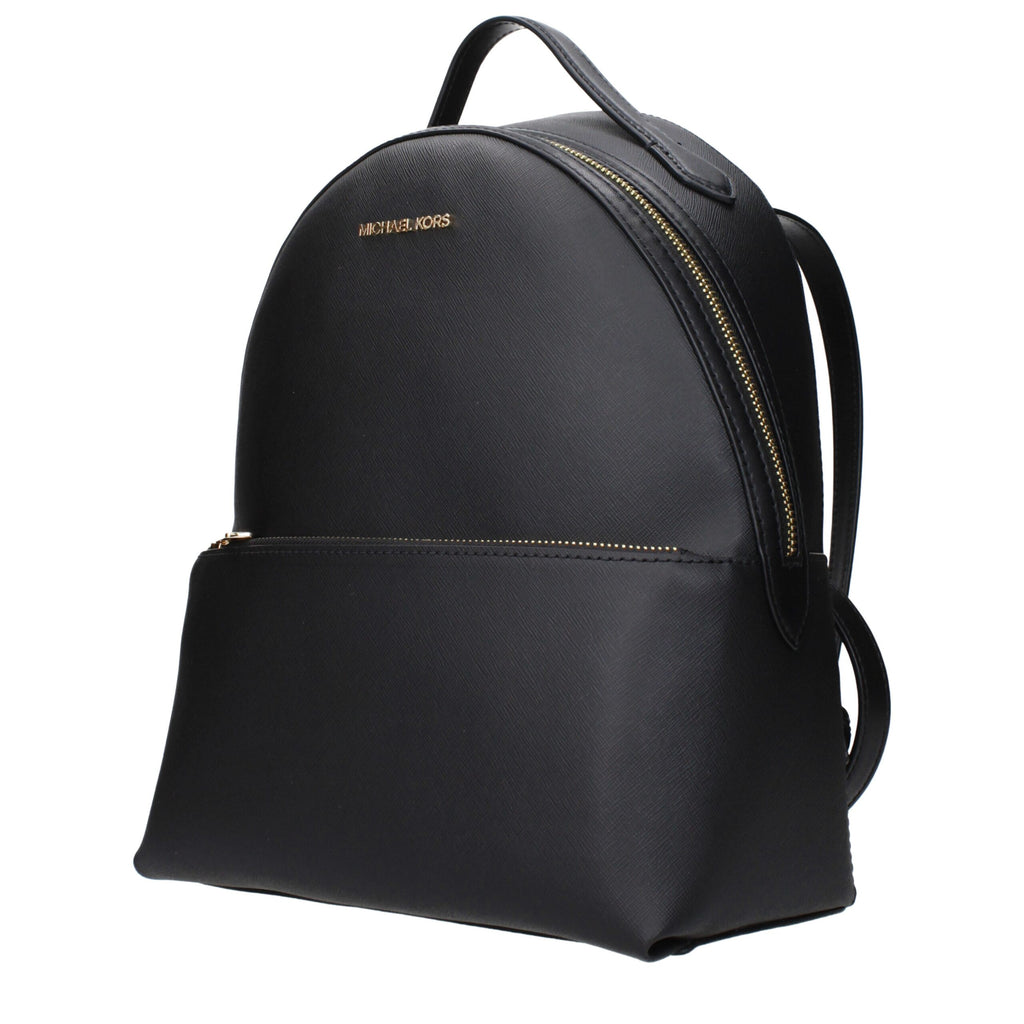 Michael Kors Schwarze Lederrucksäcke