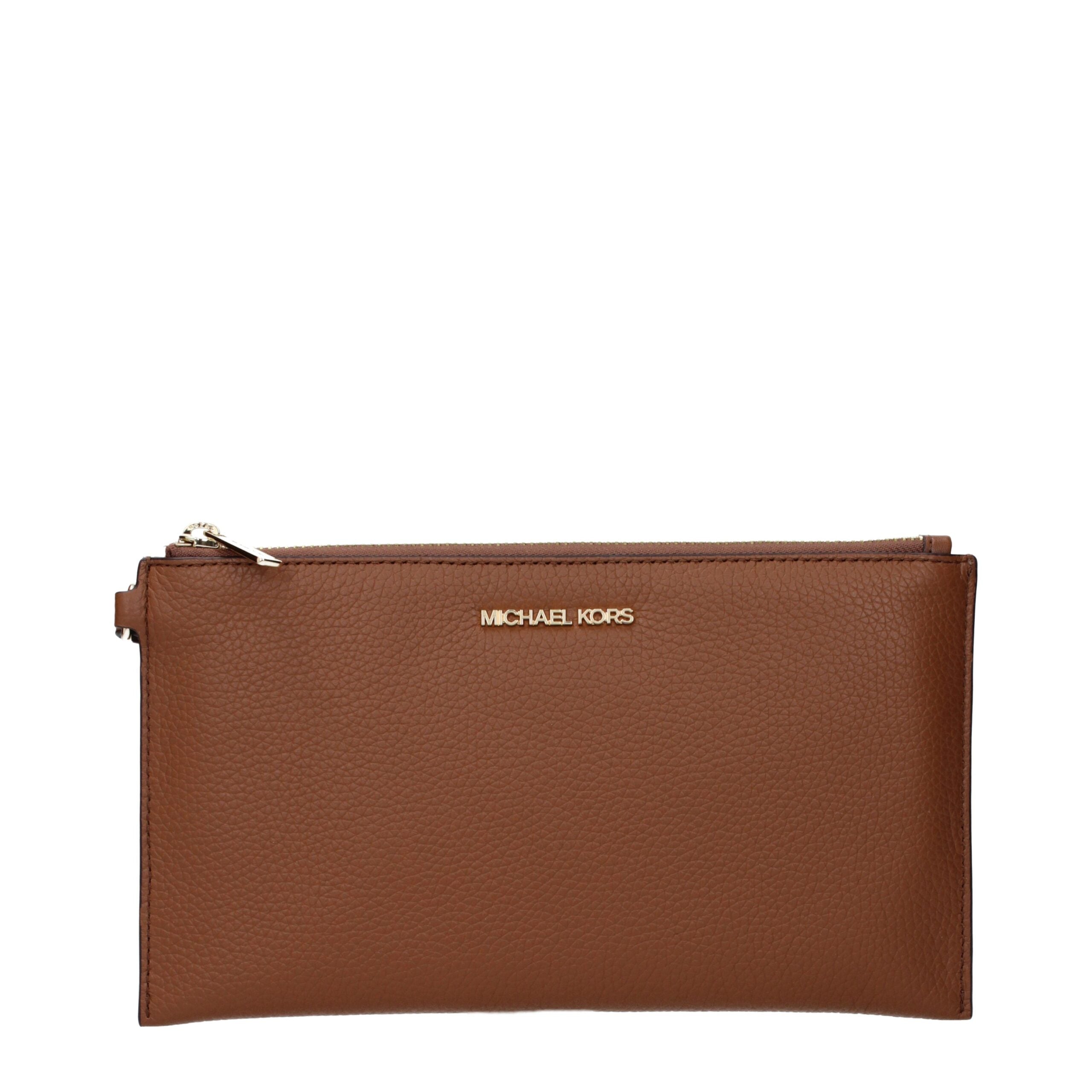 Michael Kors Braune Leder-Kupplungstaschen