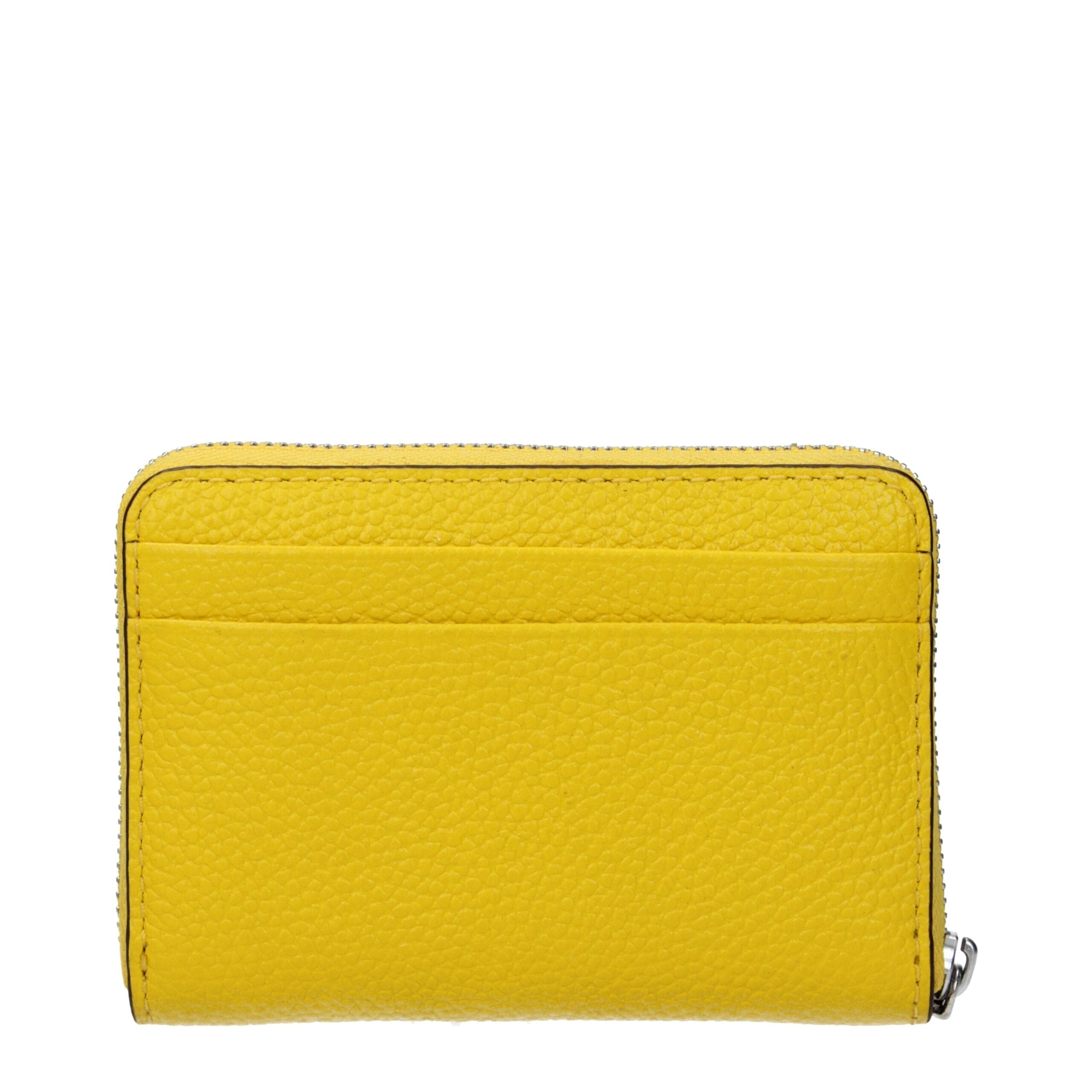 Michael Kors Gelbe Leder-Kartenhalter