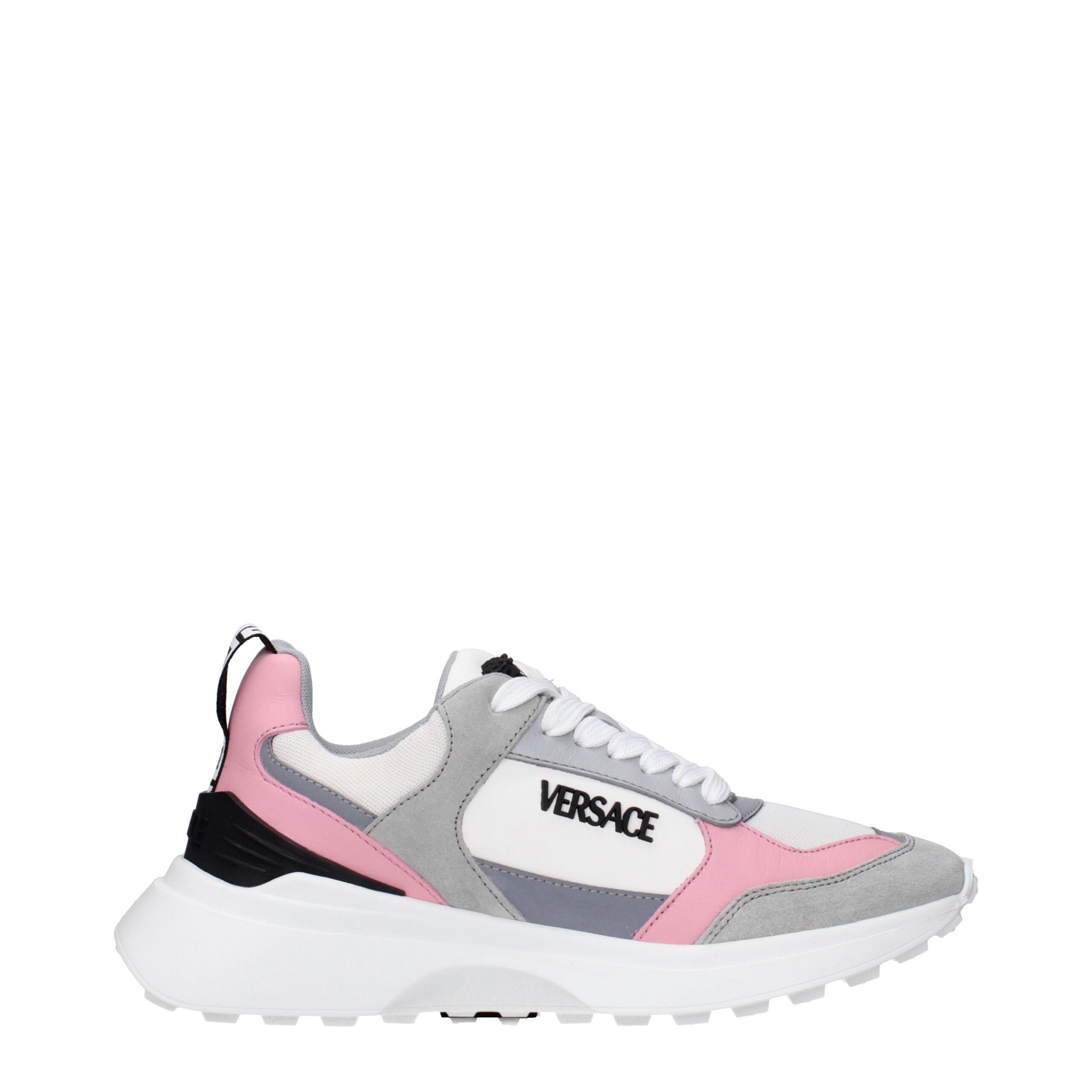 Versace Weißer Stoff Turnschuhe