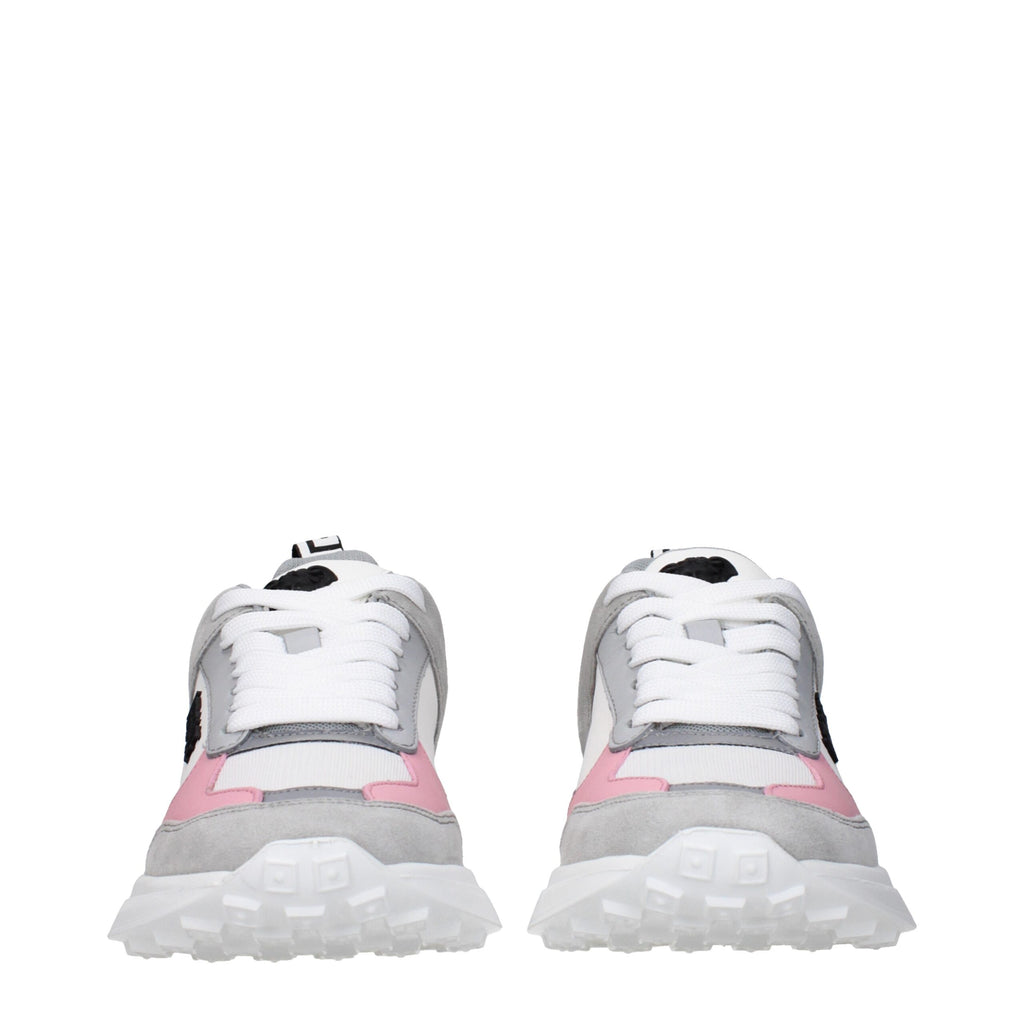 Versace Weißer Stoff Turnschuhe