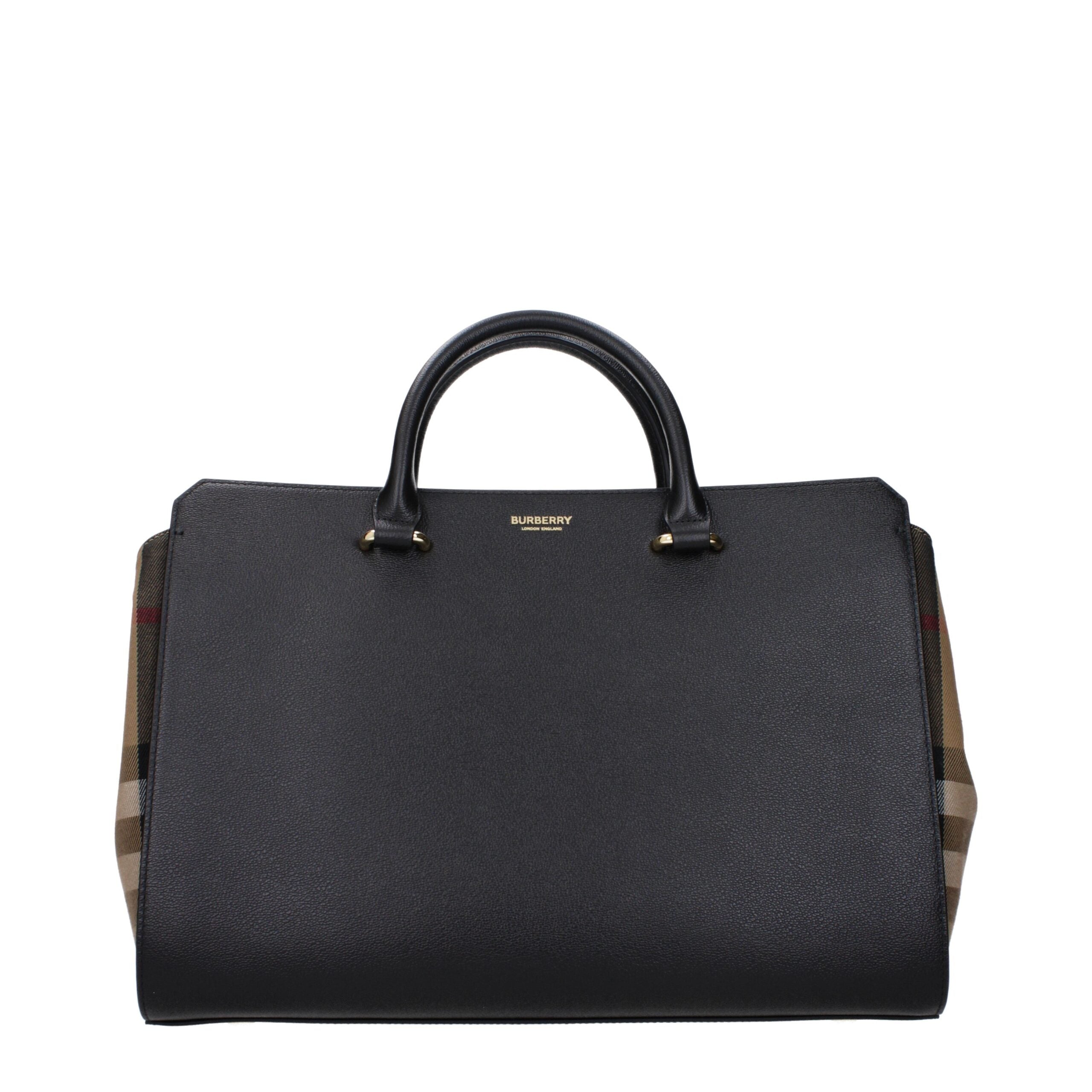 Burberry Schwarze Lederhandtaschen