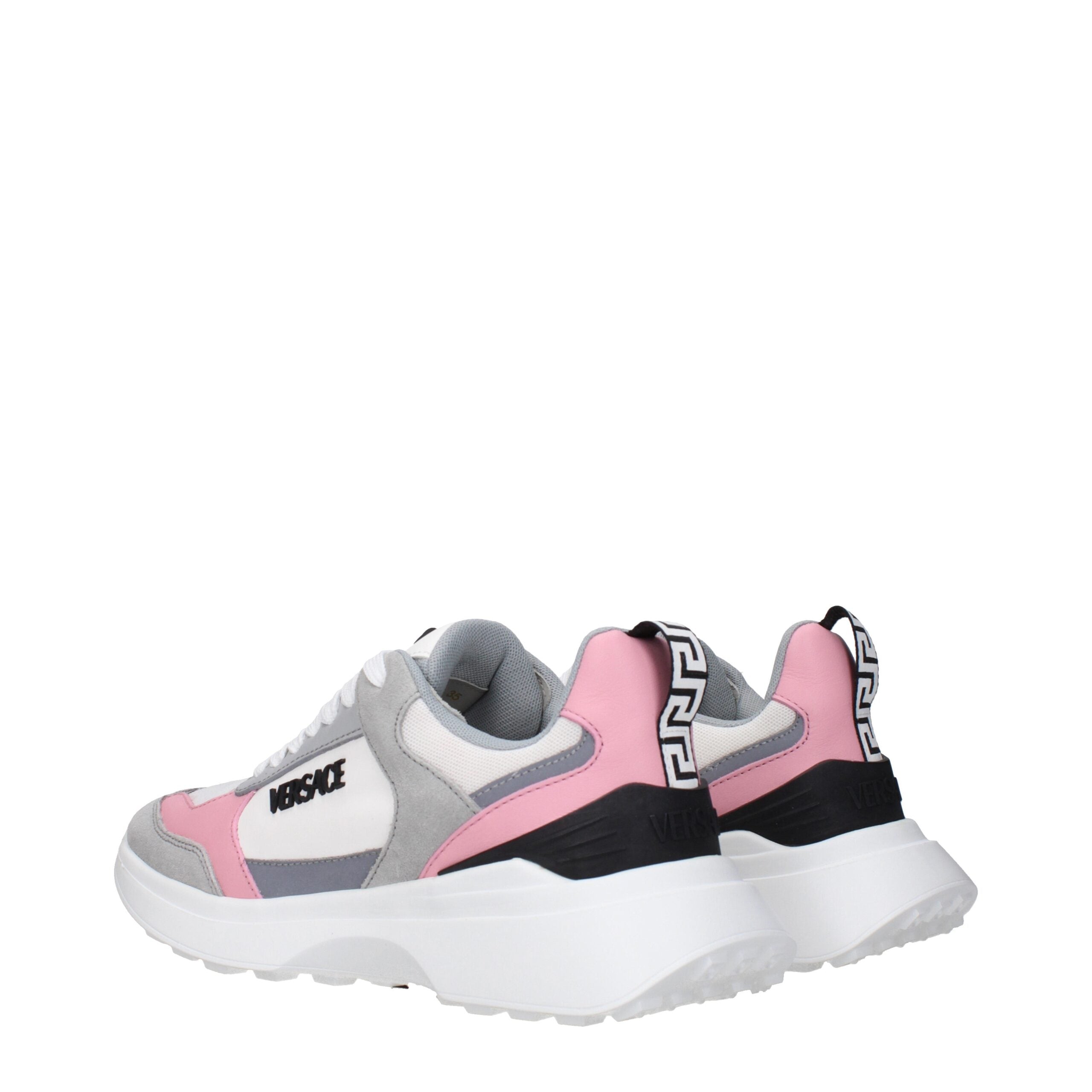 Versace Weißer Stoff Turnschuhe