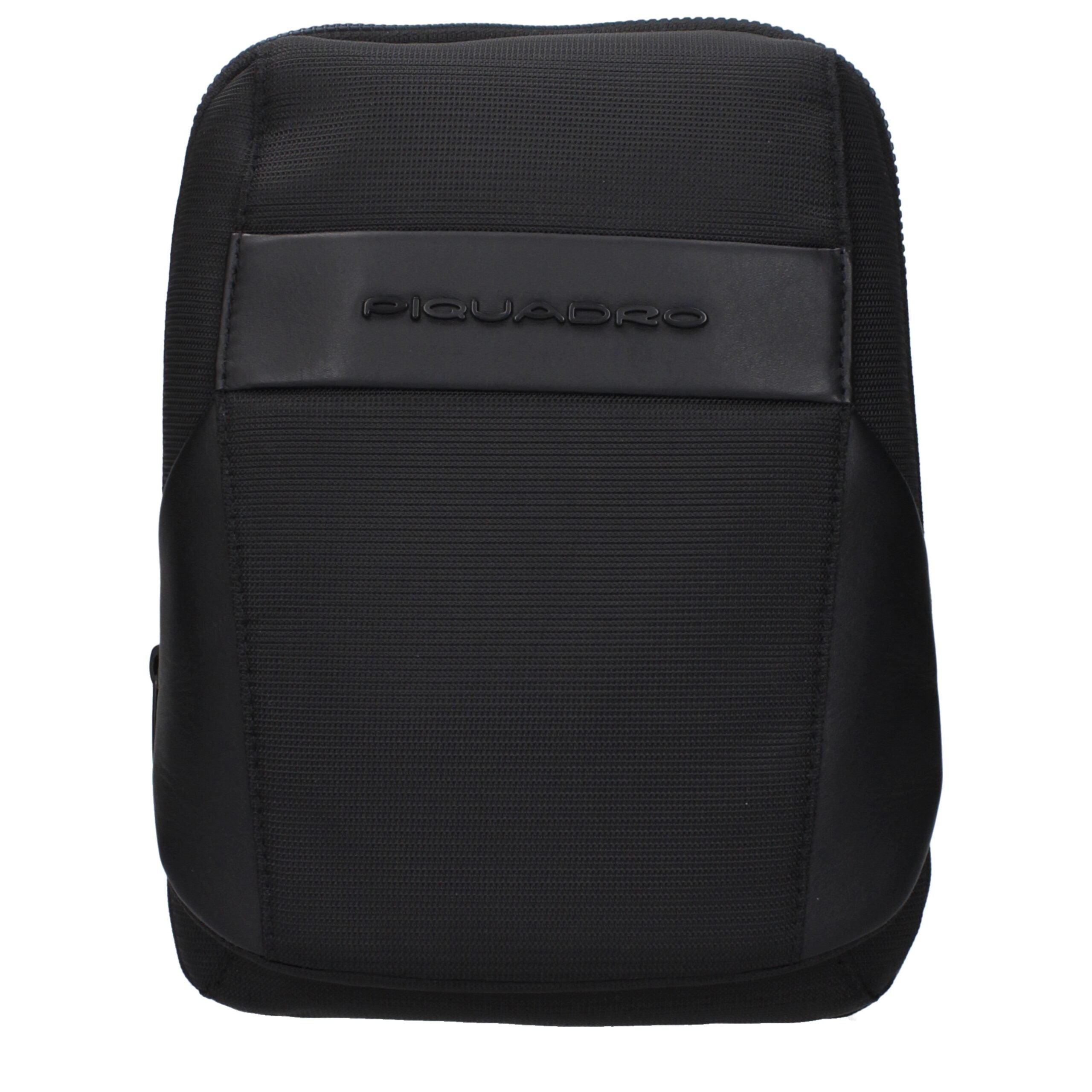 Piquadro Schwarze Stoff-Umhängetasche