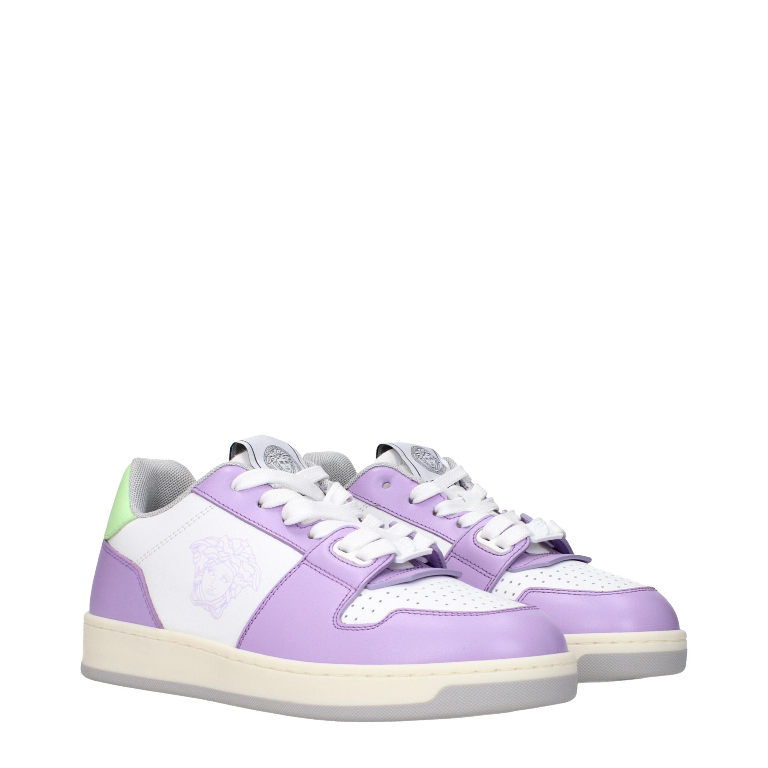 Versace Weiße Leder-Low Tops