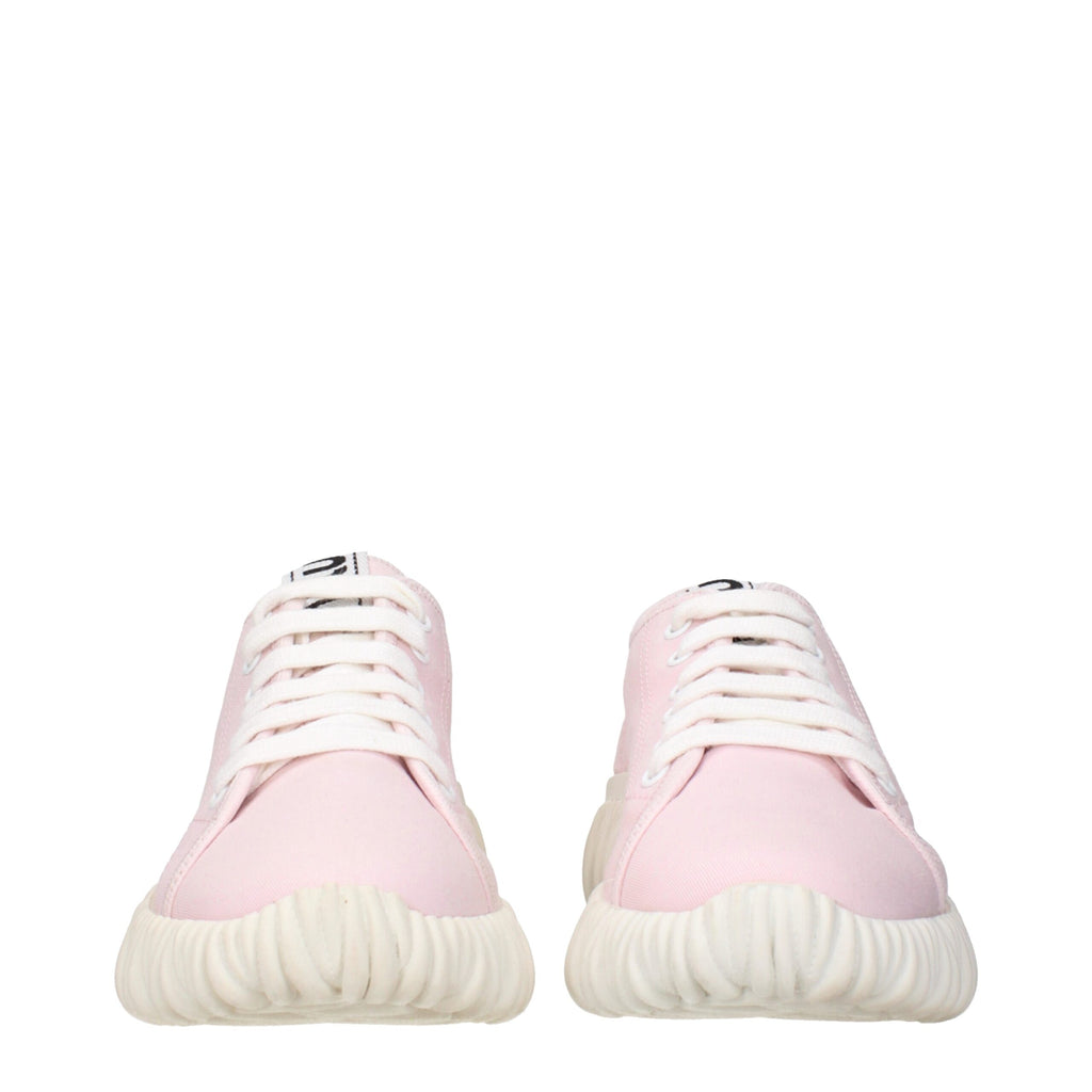 Miu Miu Rosa Stoff-Sneaker mit niedrigem Schaft