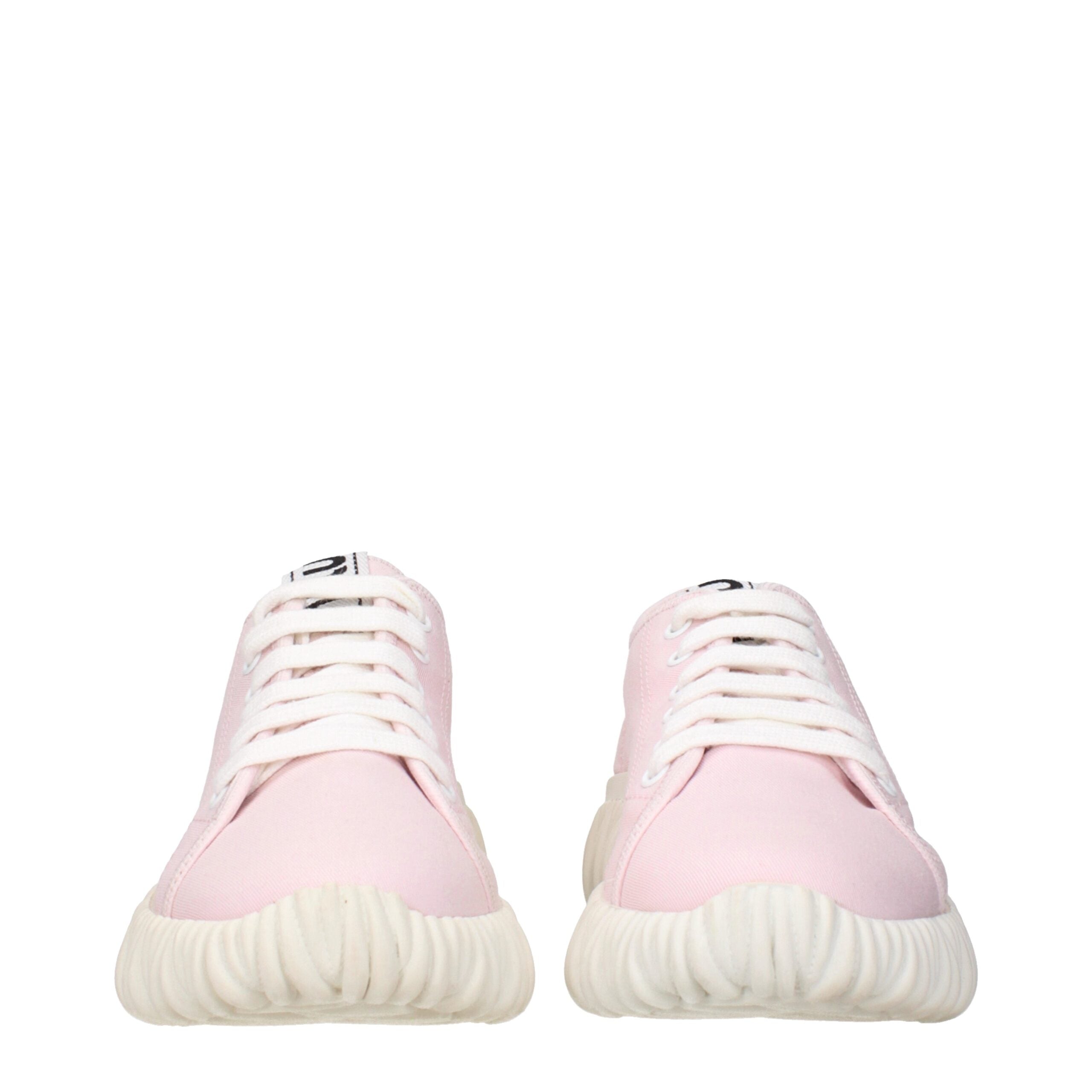 Miu Miu Rosa Stoff-Sneaker mit niedrigem Schaft