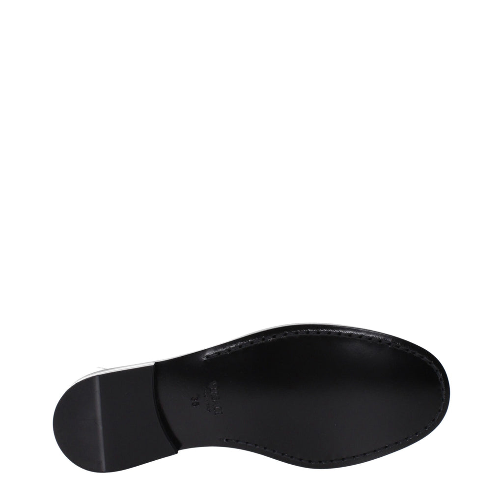 Versace Graue Leder Slipper