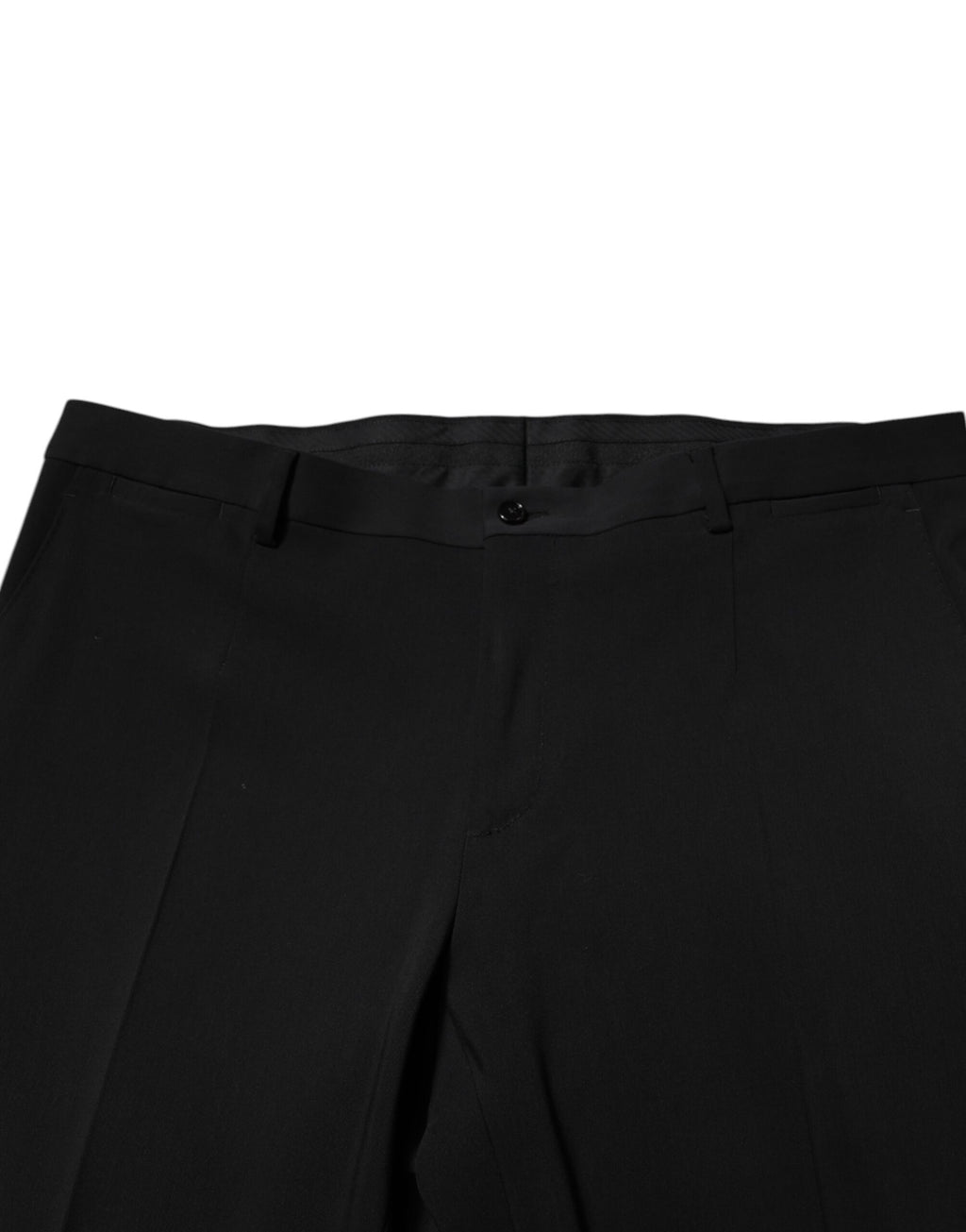 Dolce & Gabbana Schwarzer einreihiger 2-teiliger Anzug aus Baumwolle