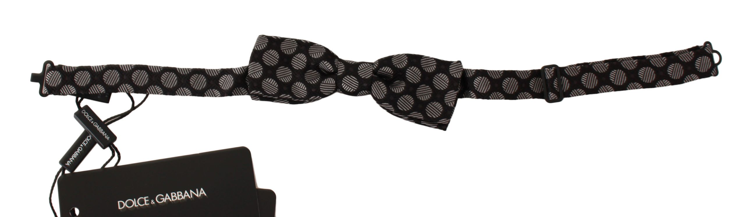 Dolce & Gabbana Braune Seide Polka Dot Jacquard Herren Fliege Papillon