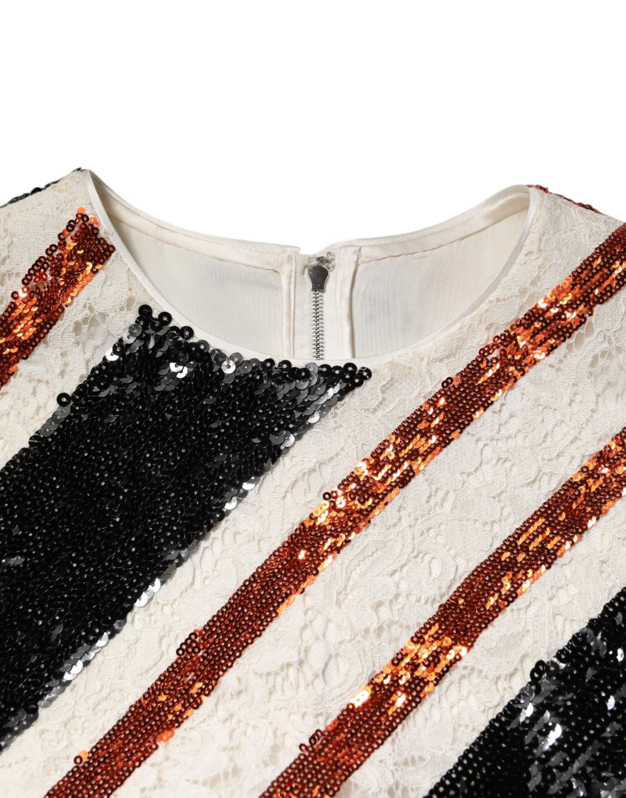 Dolce & Gabbana Multicolor Pailletten verschönertes Etuikleid