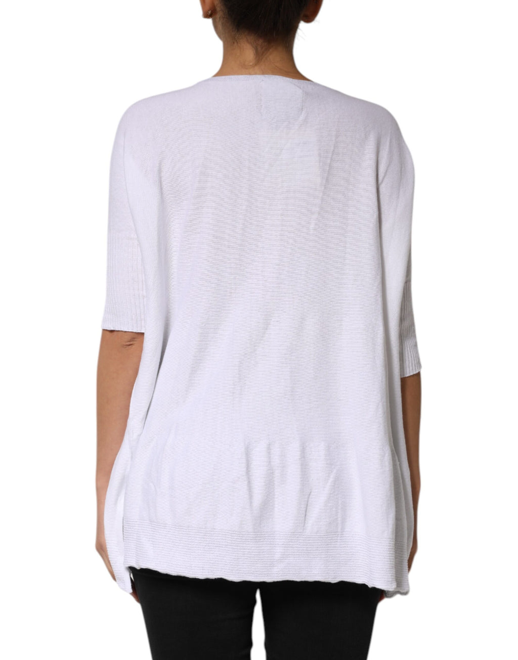 PINK MEMORIES Weiß Baumwolle Kurze Ärmel Rundhalsausschnitt Bluse Top