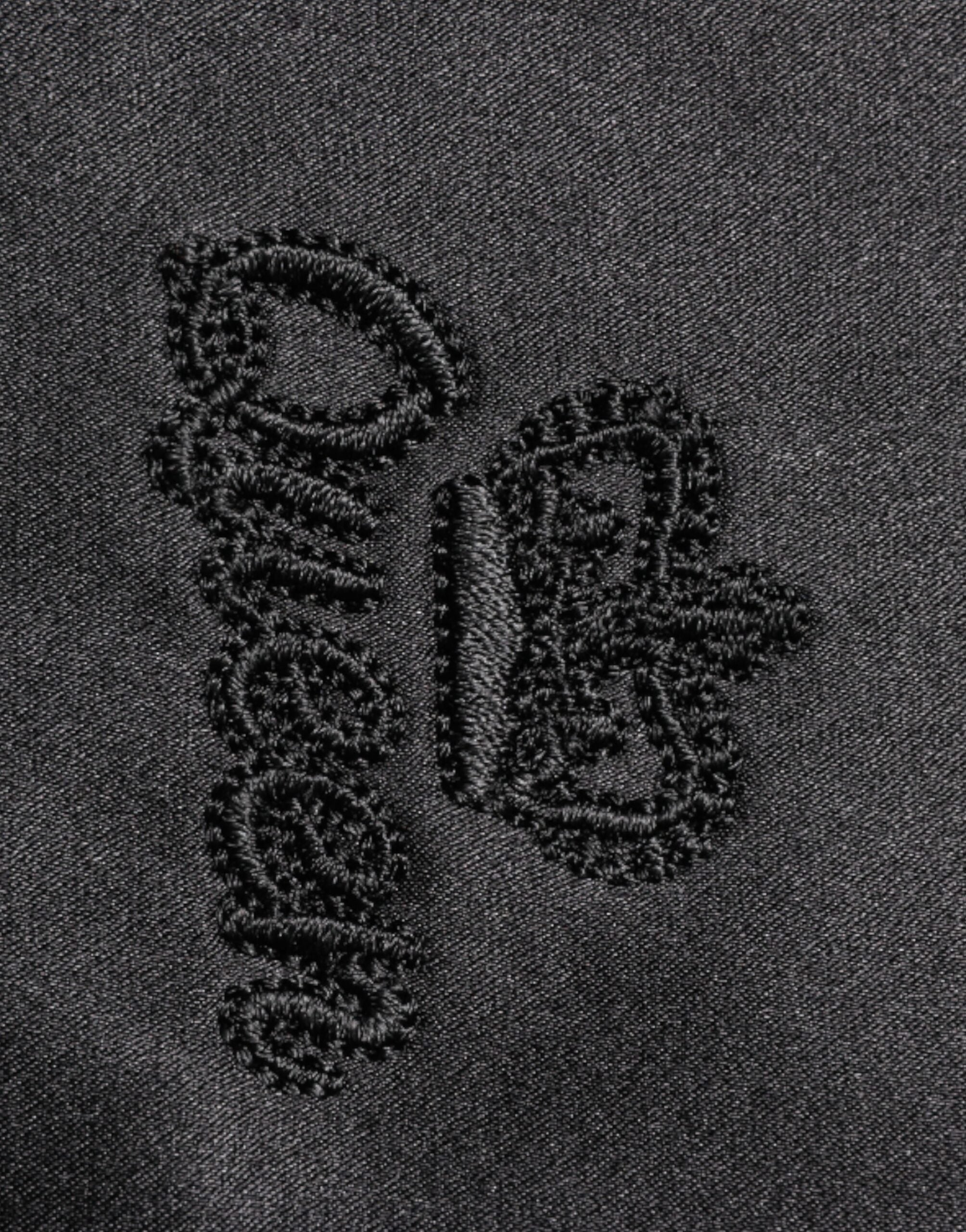 Dolce & Gabbana Schwarzes Seidenblusentop mit Ascot-Kragen und Knöpfen