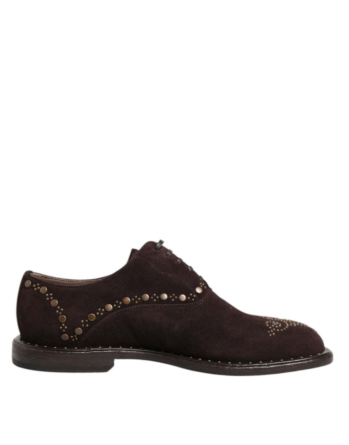 Dolce & Gabbana Bruine Fluweel Veterschoenen Oxford