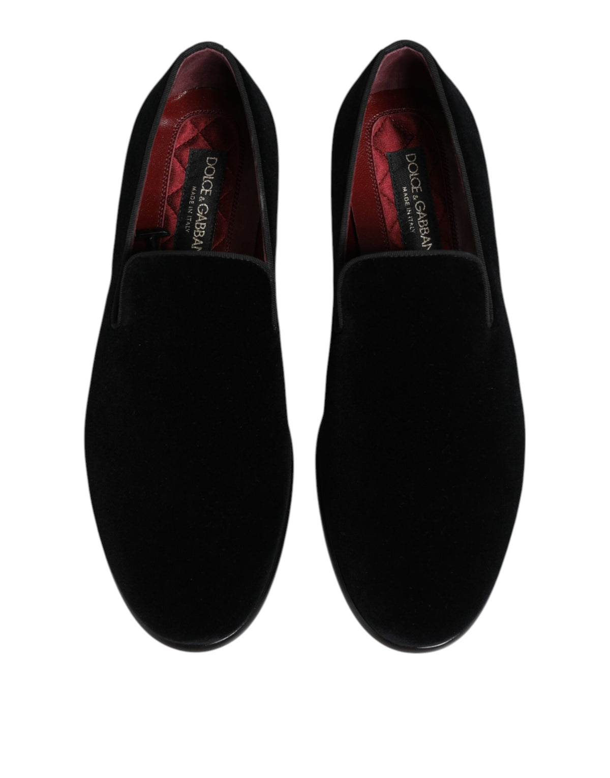 Dolce & Gabbana Zwarte Velvet Loafers Formele Heren Nette Schoenen