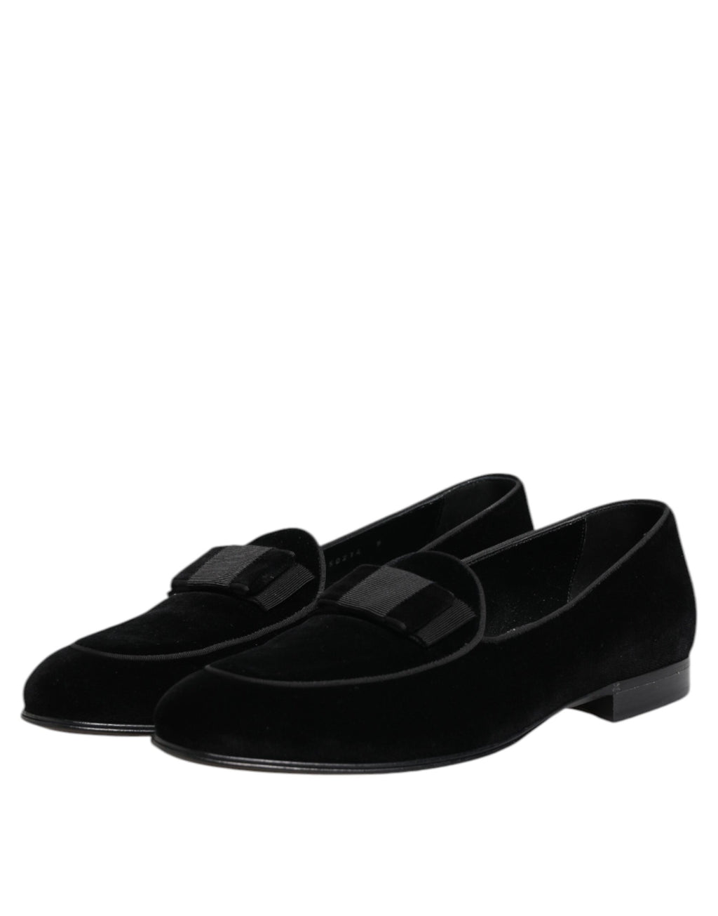 Dolce & Gabbana Zwarte Velvet Loafers Formele Heren Nette Schoenen