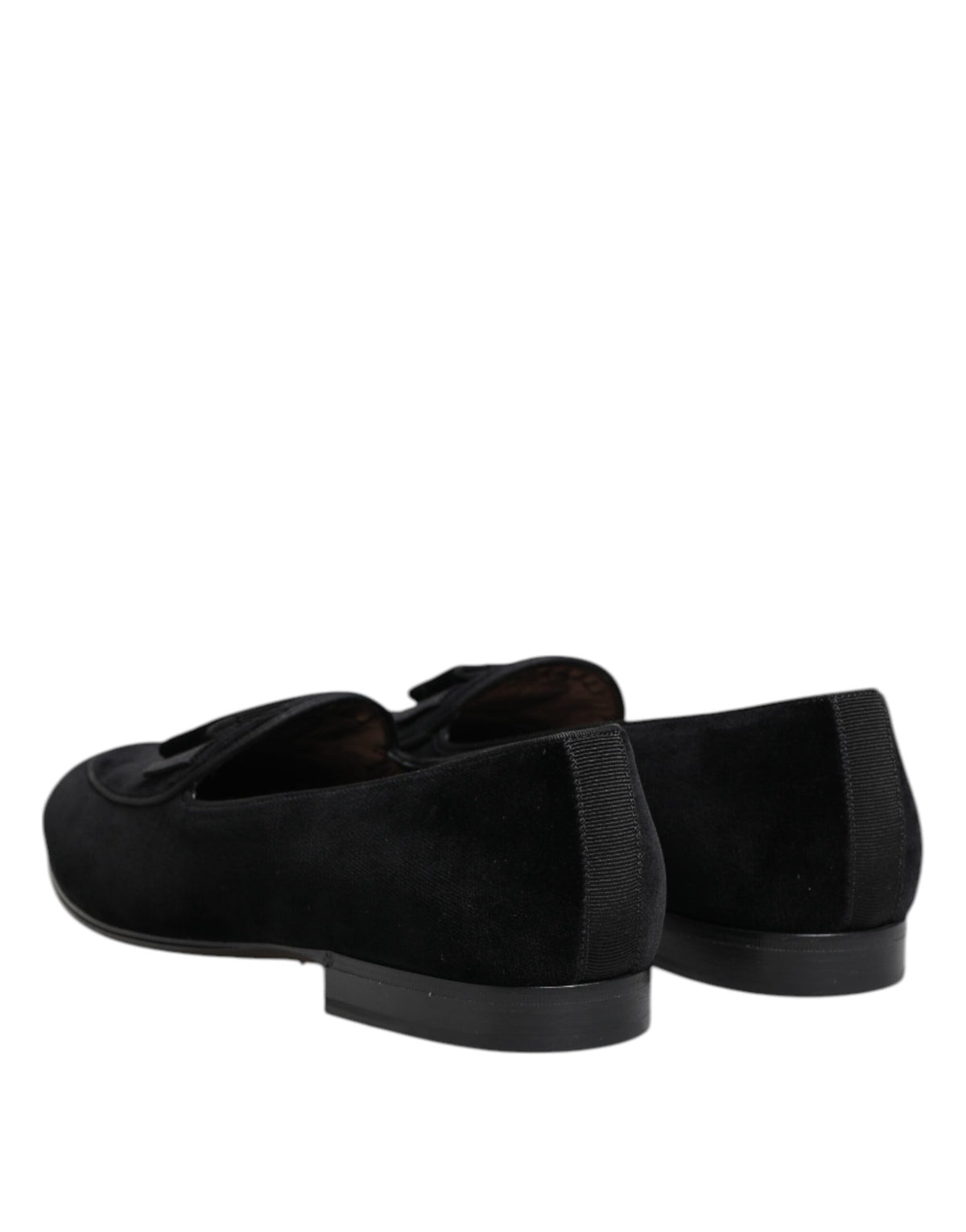 Dolce & Gabbana Zwarte Velvet Loafers Formele Heren Nette Schoenen
