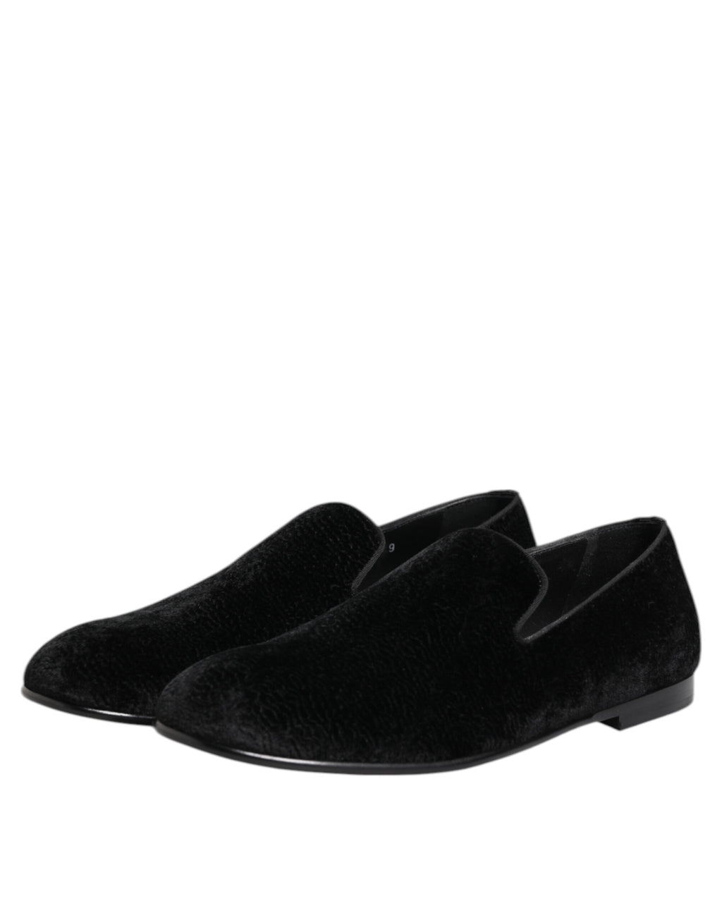 Dolce & Gabbana Zwarte Jacquard Instappers Formele Heren Nette Schoenen
