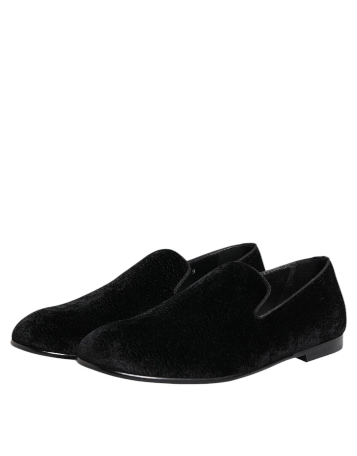 Dolce & Gabbana Zwarte Jacquard Instappers Formele Heren Nette Schoenen