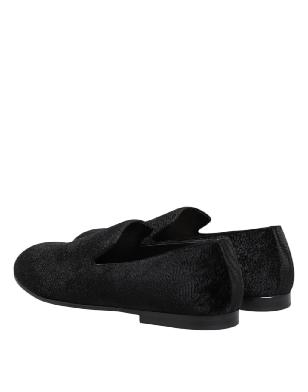 Dolce & Gabbana Zwarte Jacquard Instappers Formele Heren Nette Schoenen