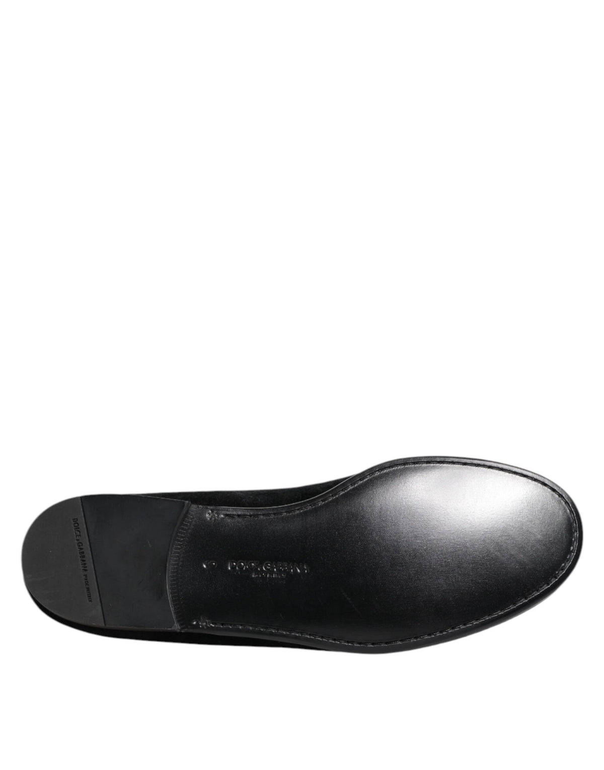 Dolce & Gabbana Zwarte Jacquard Instappers Formele Heren Nette Schoenen