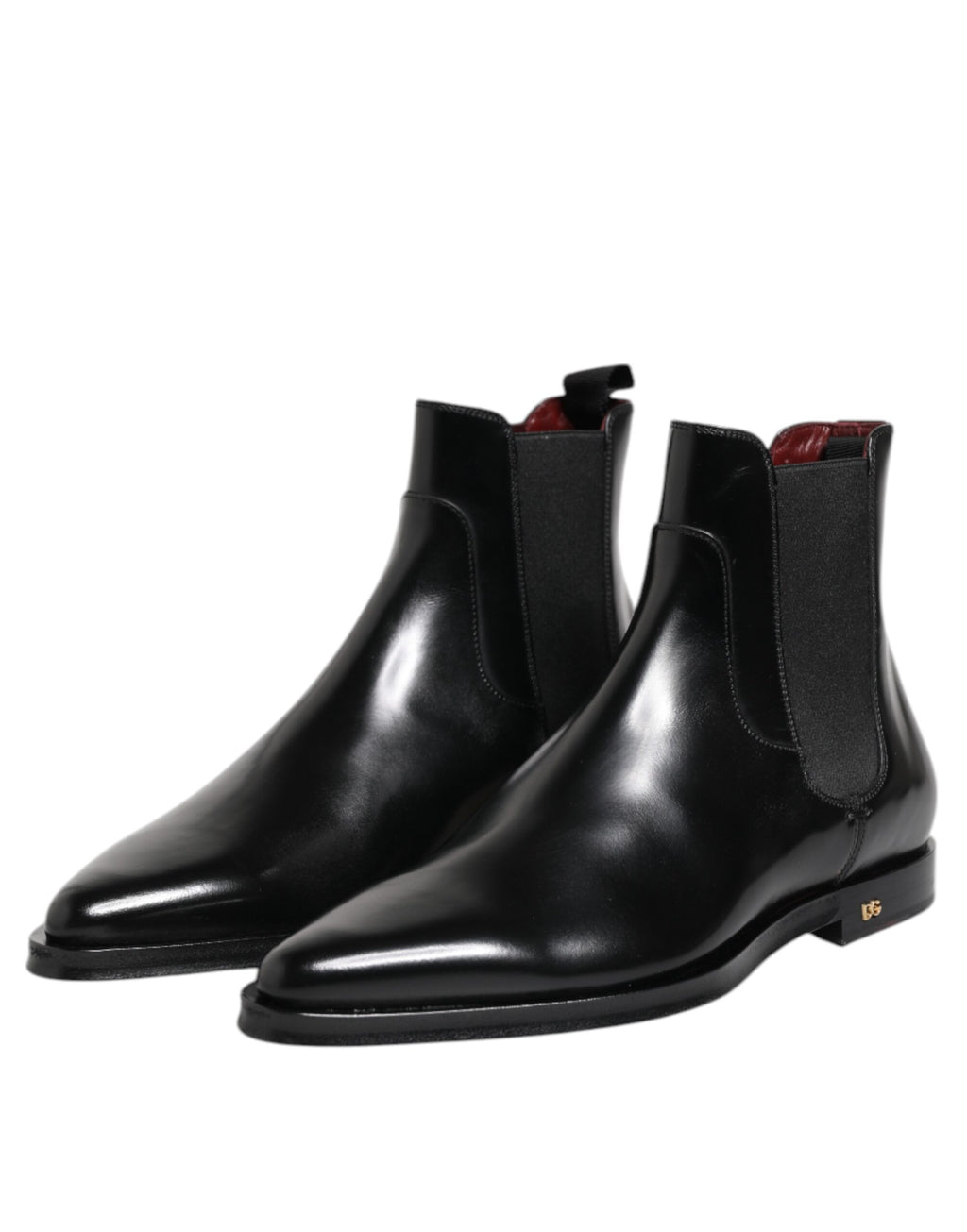 Dolce & Gabbana Schwarzes Leder MILLENIALS Mid Calf Stiefel Schuhe