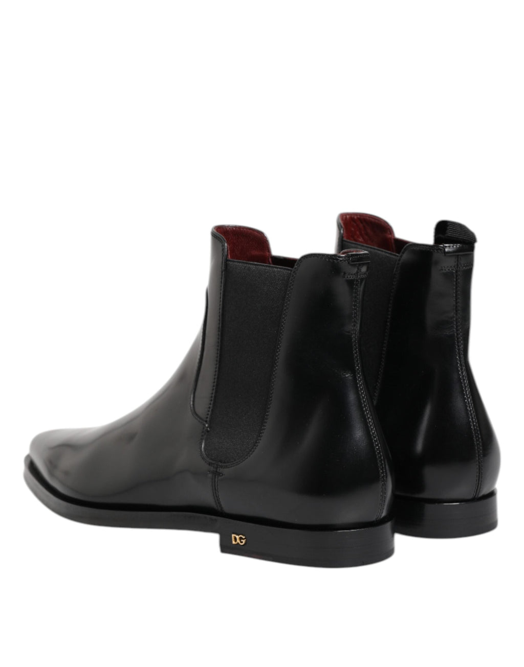 Dolce & Gabbana Schwarzes Leder MILLENIALS Mid Calf Stiefel Schuhe