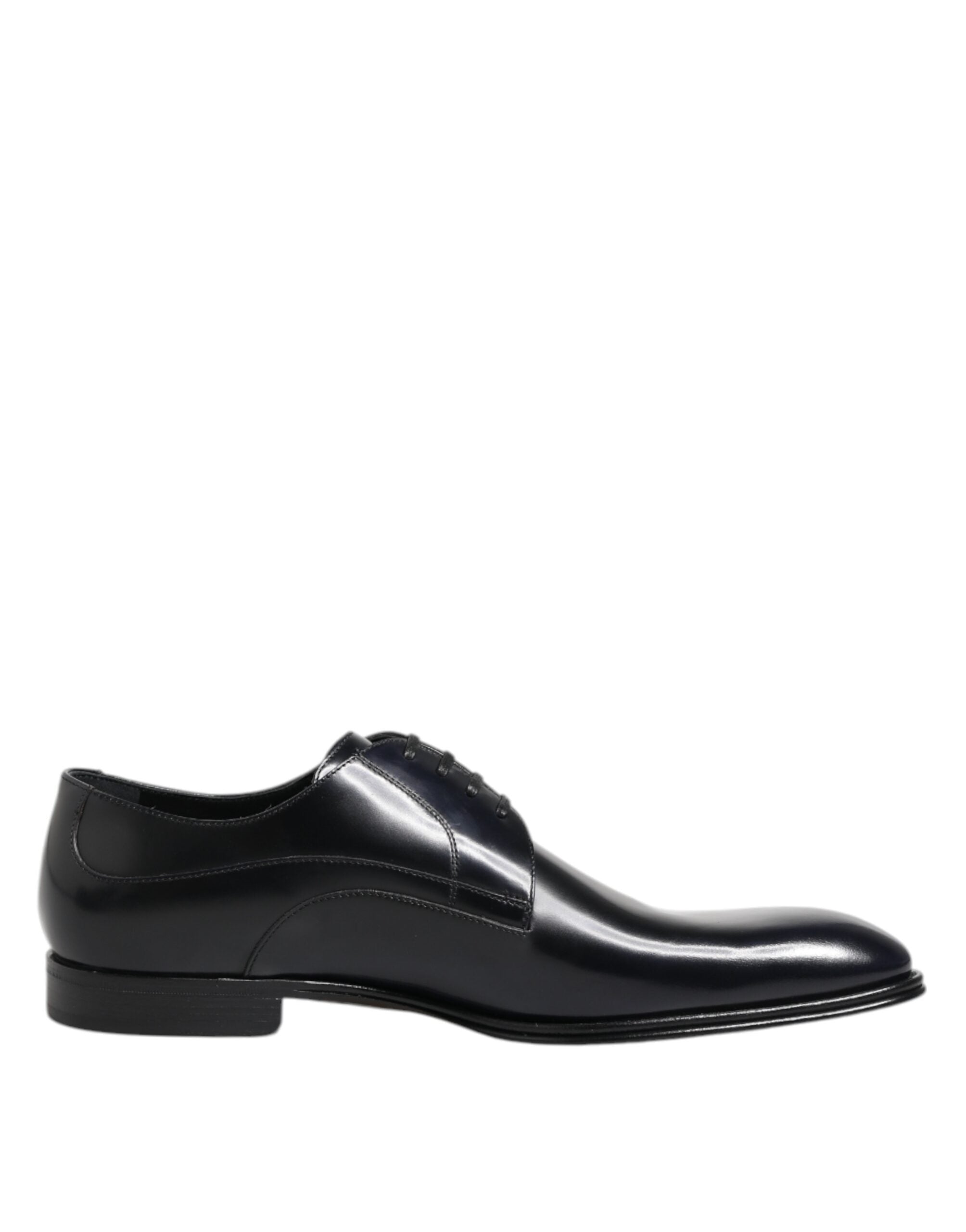 Dolce & Gabbana Marineblaue Leder Schnürschuhe Derby Formale Schuhe